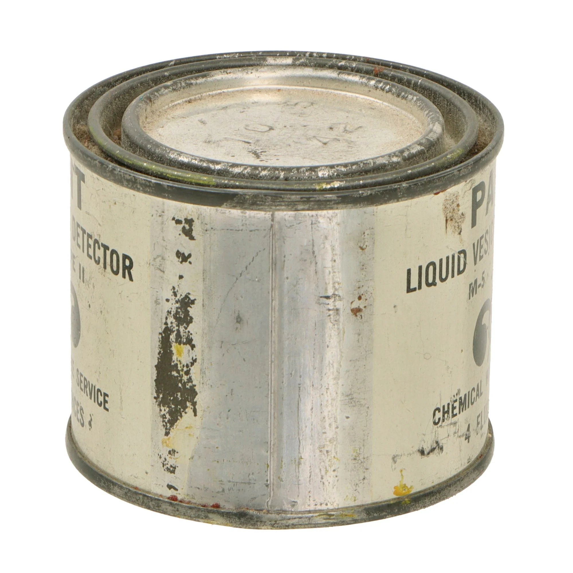 Original U.S. WWII Chemical Warfare Service M-5 Type II Vesicant Detector Paint Can — image 3