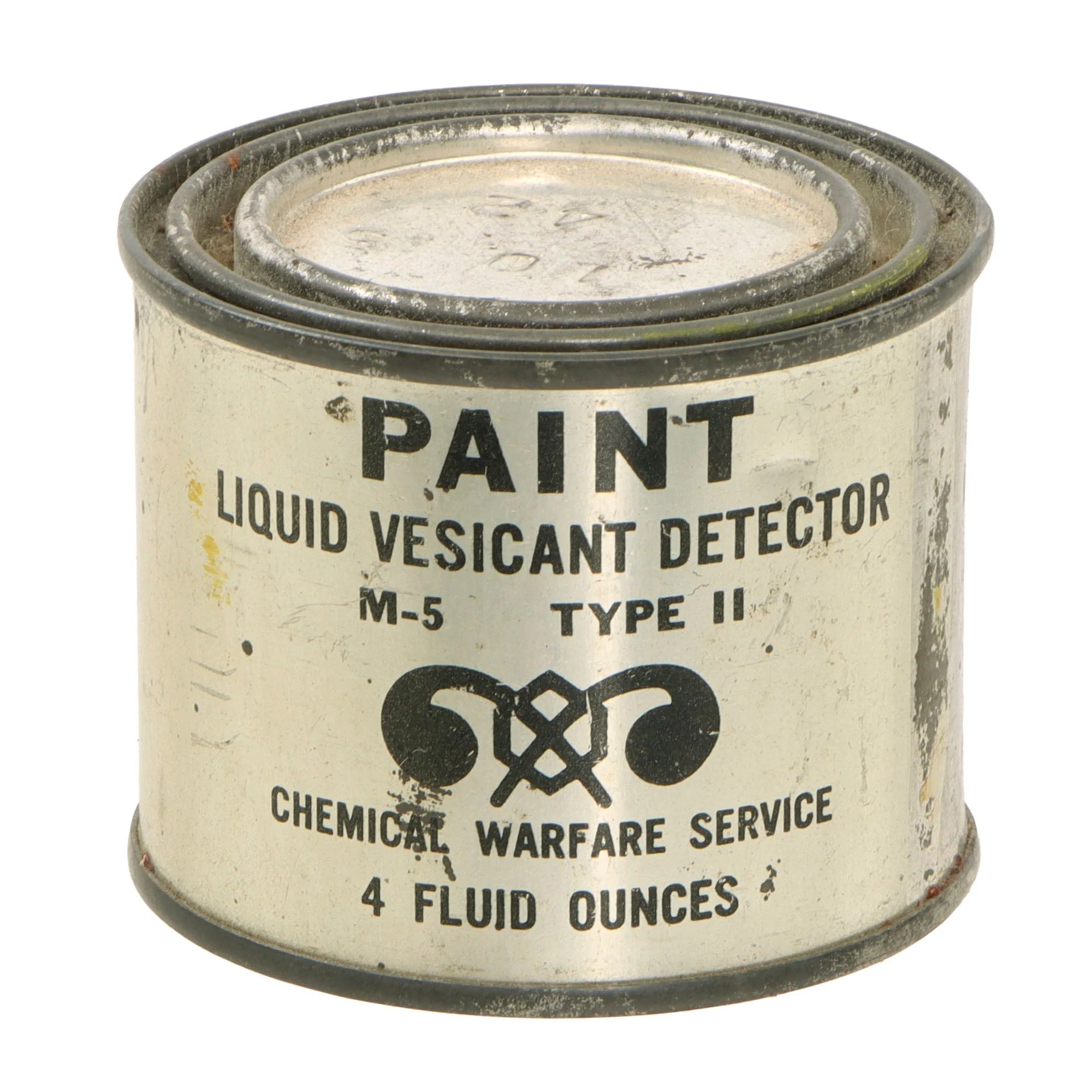 Original U.S. WWII Chemical Warfare Service M-5 Type II Vesicant Detector Paint Can — image 4