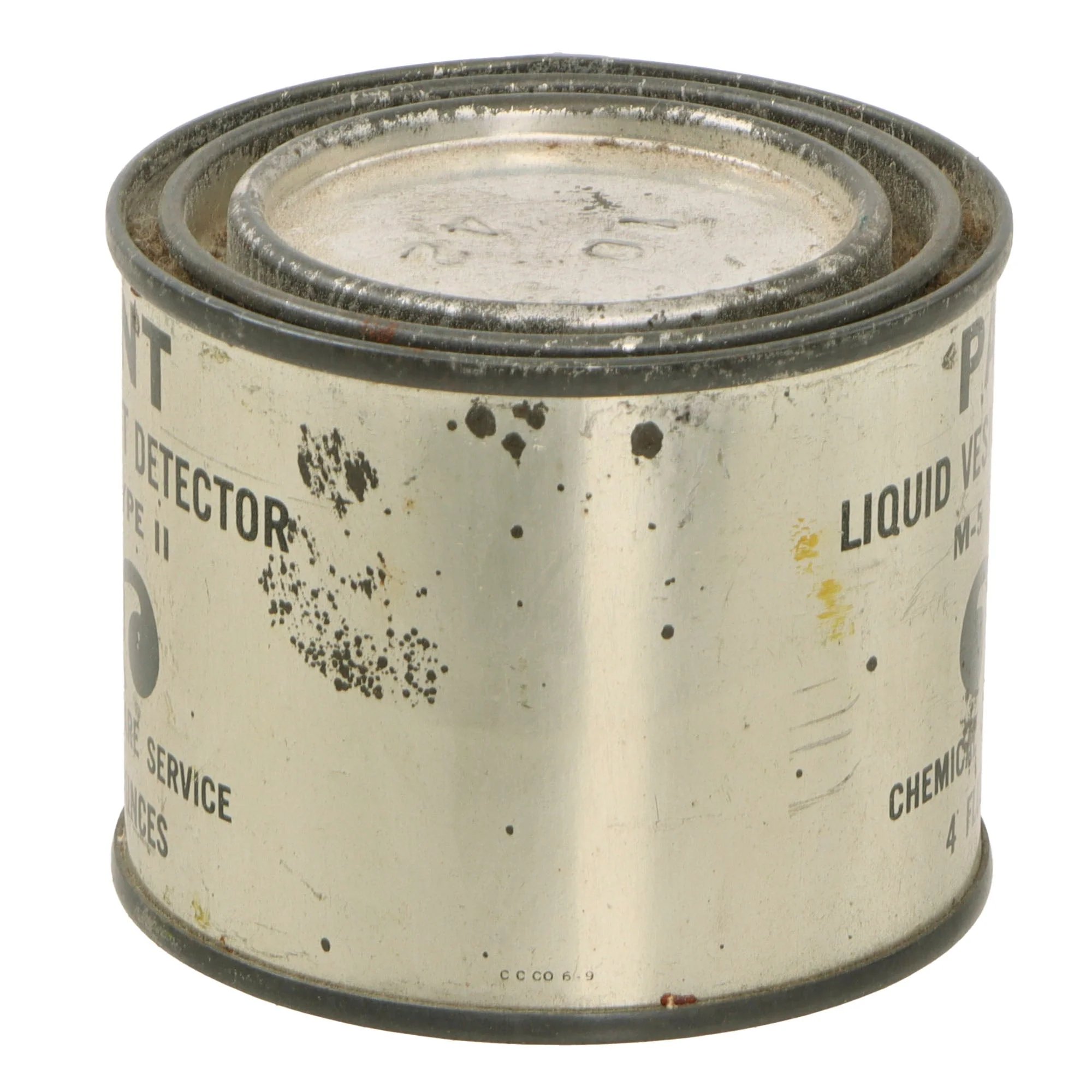 Original U.S. WWII Chemical Warfare Service M-5 Type II Vesicant Detector Paint Can — image 5