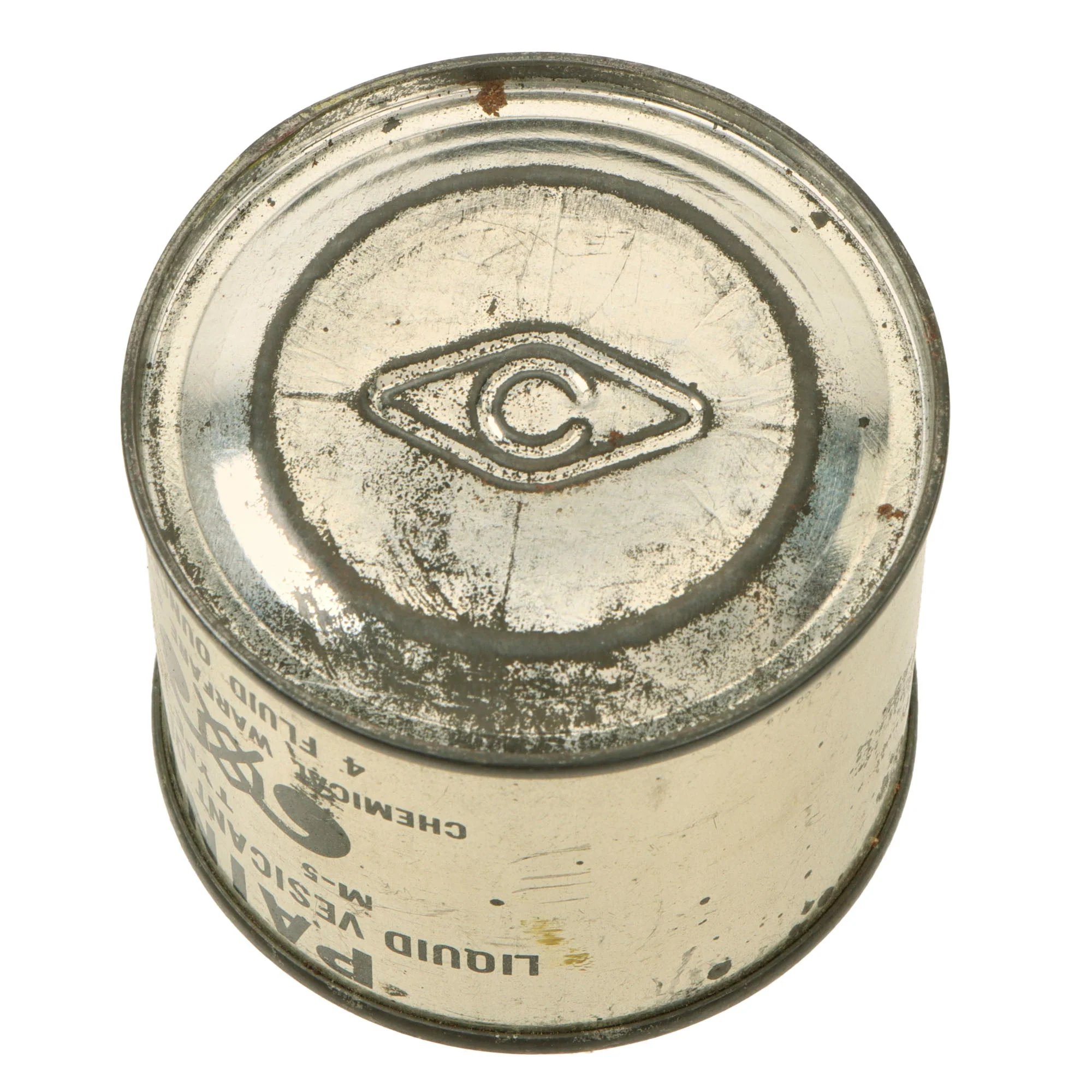 Original U.S. WWII Chemical Warfare Service M-5 Type II Vesicant Detector Paint Can — image 6