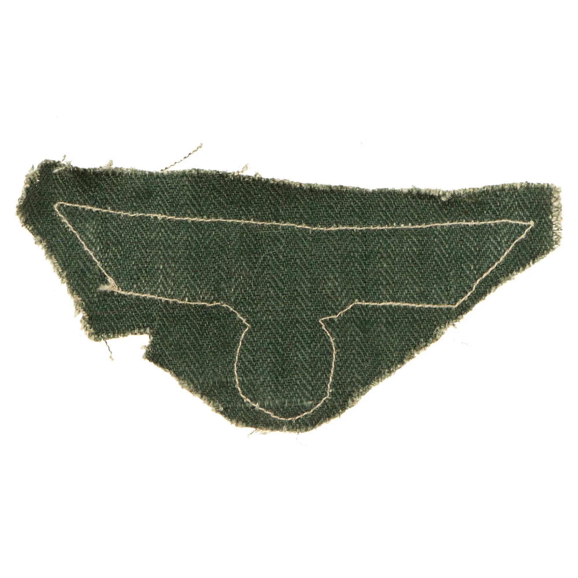 Original German WWII Heer Army EM/NCO BeVO Breast Eagle - HBT Field Uniform Cutoff — image 2