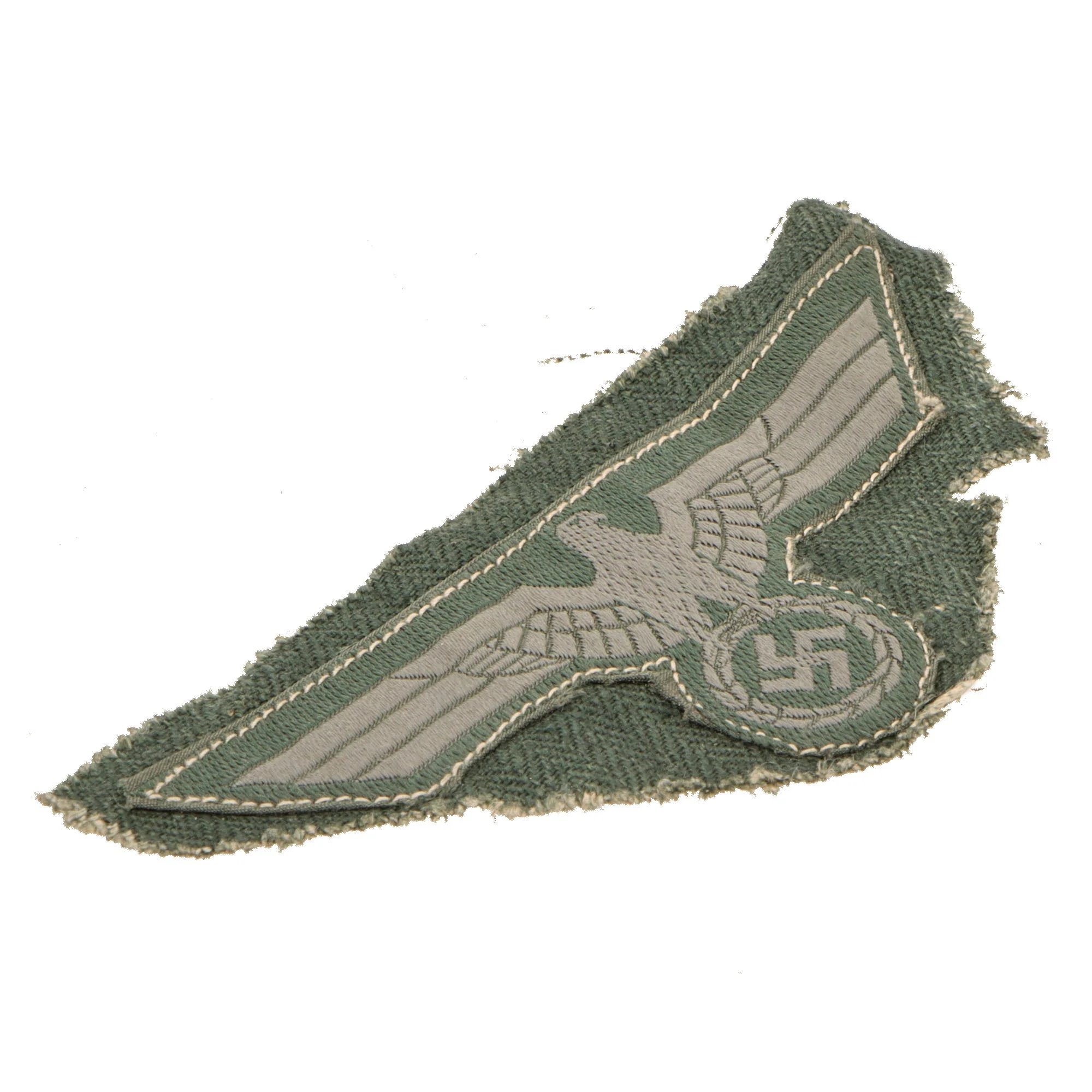 Original German WWII Heer Army EM/NCO BeVO Breast Eagle - HBT Field Uniform Cutoff — image 3