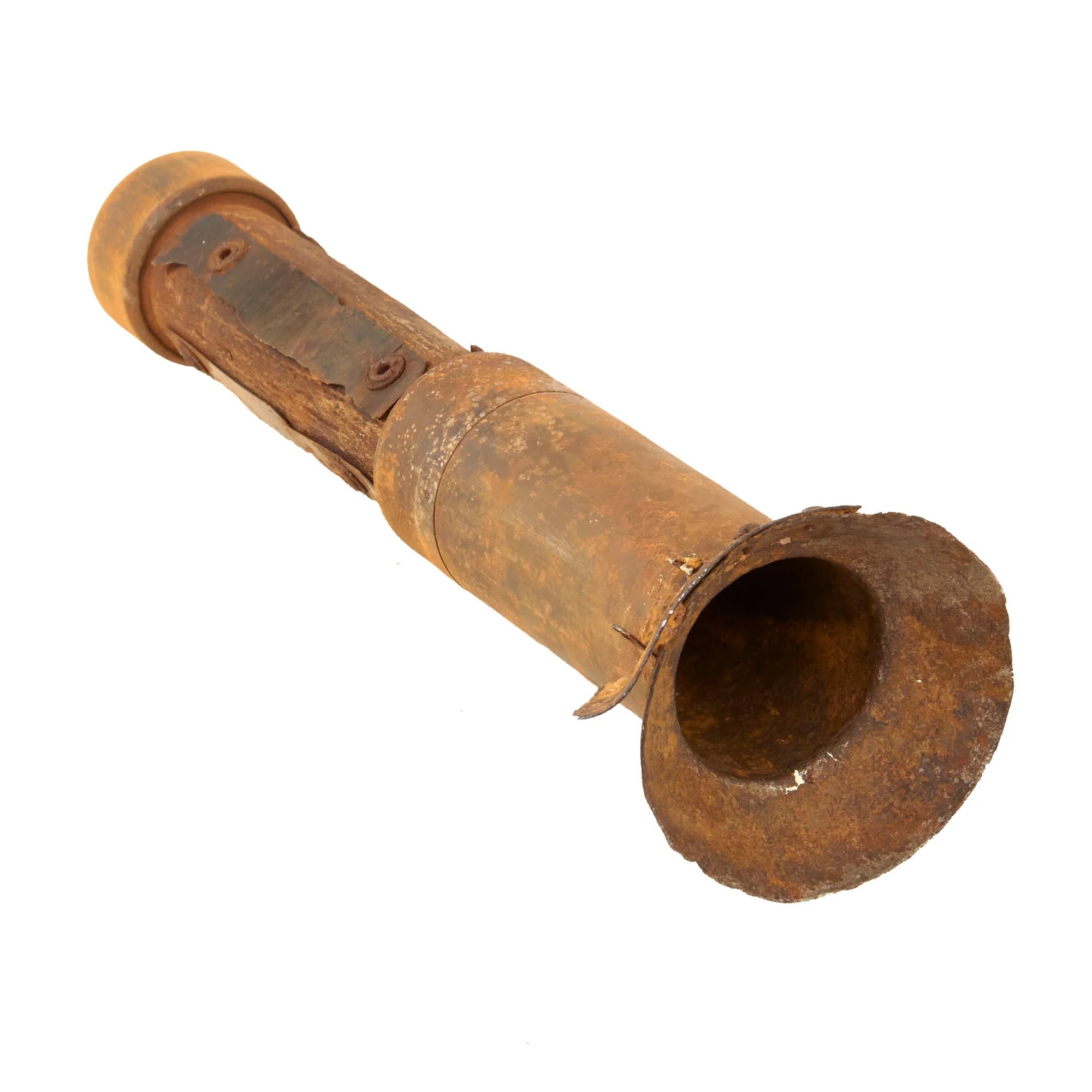 Original German WWII Inert Panzerfaust 60 Anti-Tank Rocket Launcher Tube with Rocket Tail - Original Paint and Markings — image 17