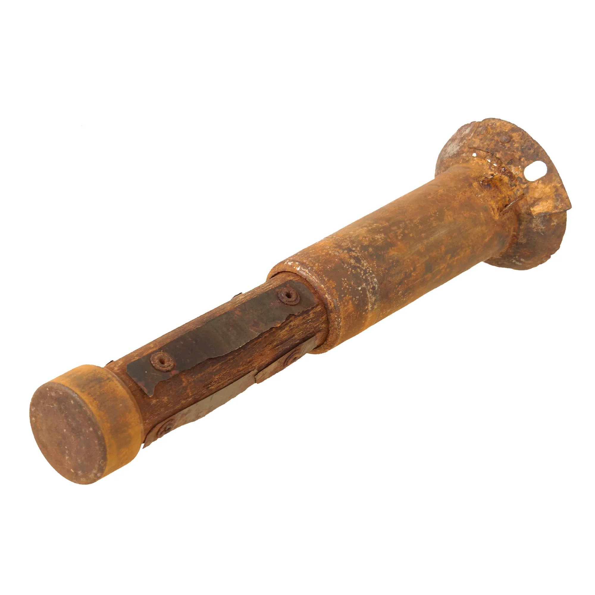 Original German WWII Inert Panzerfaust 60 Anti-Tank Rocket Launcher Tube with Rocket Tail - Original Paint and Markings — image 18