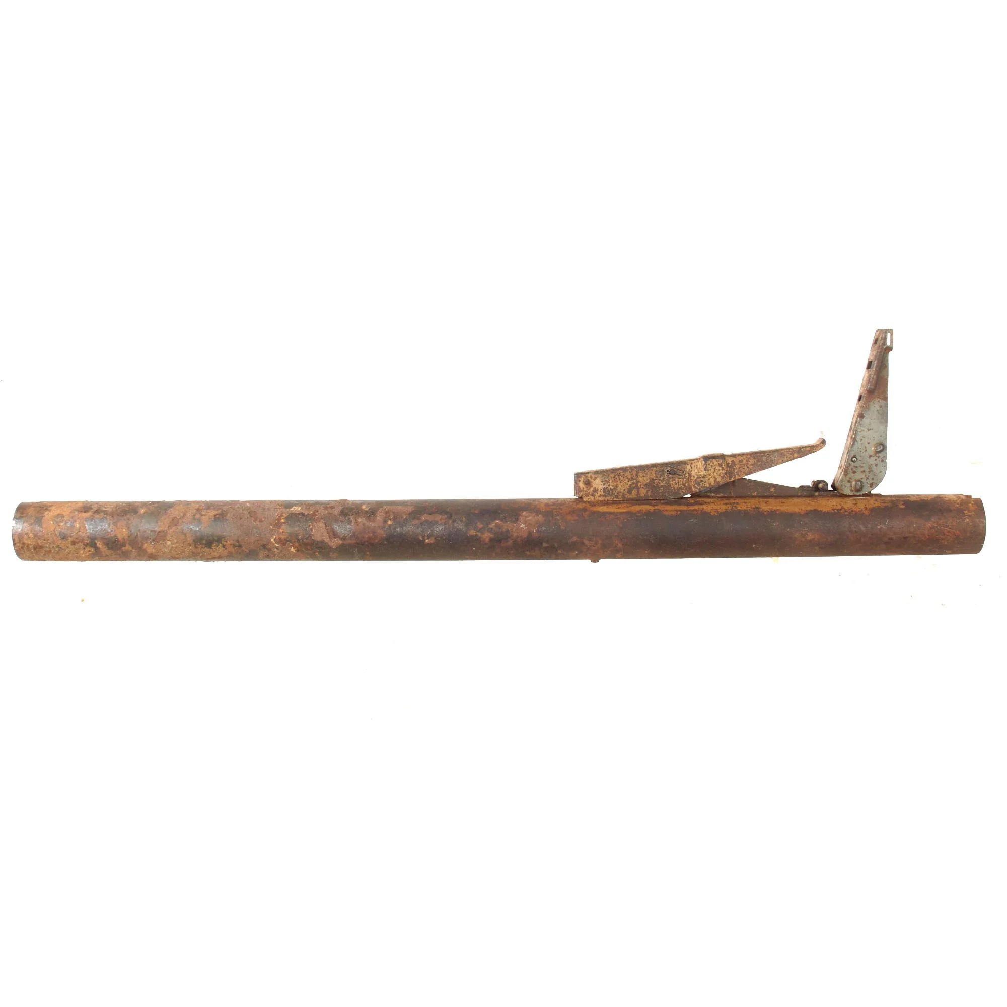 Original German WWII Inert Panzerfaust 60 Anti-Tank Rocket Launcher Tube with Rocket Tail - Original Paint and Markings — image 6