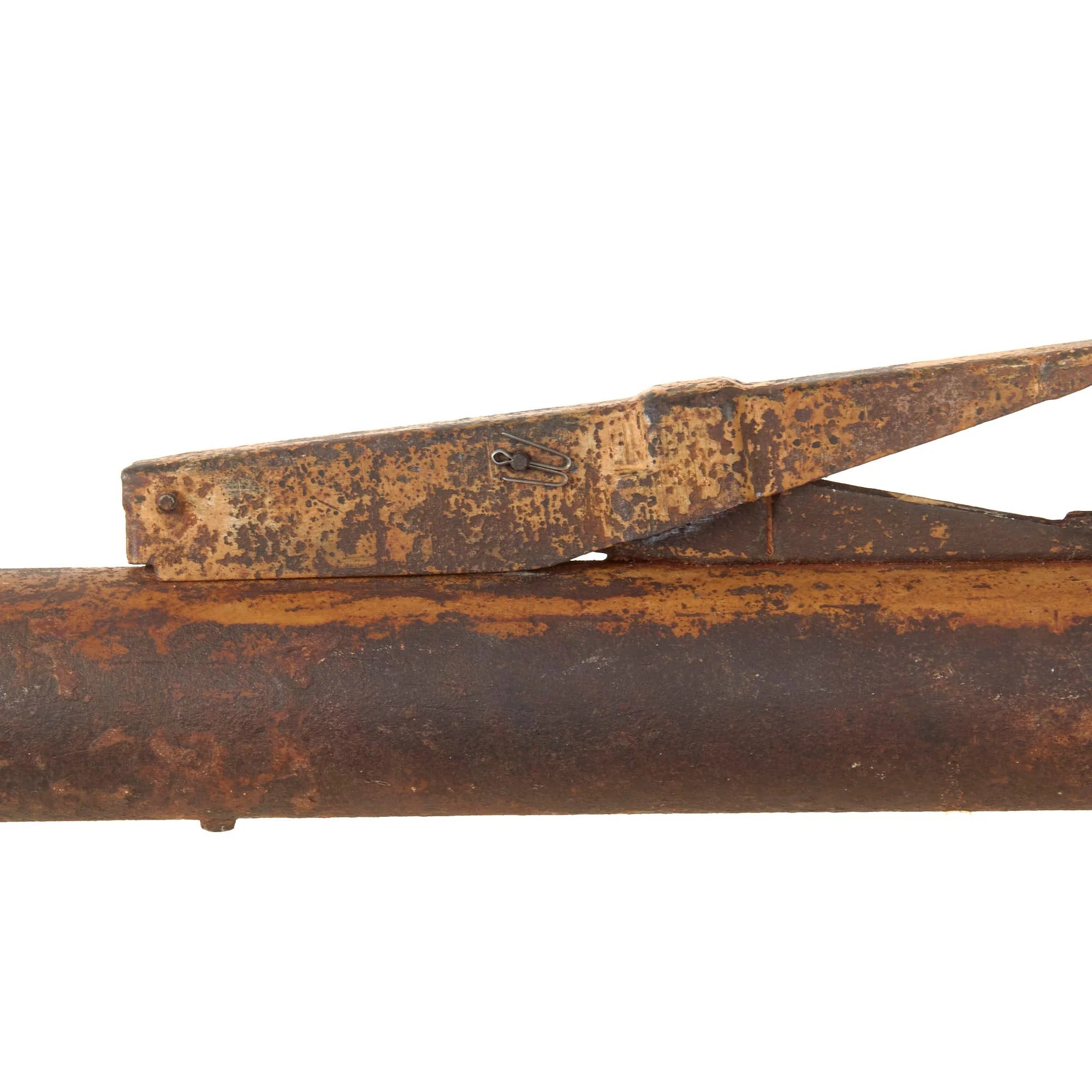 Original German WWII Inert Panzerfaust 60 Anti-Tank Rocket Launcher Tube with Rocket Tail - Original Paint and Markings — image 8