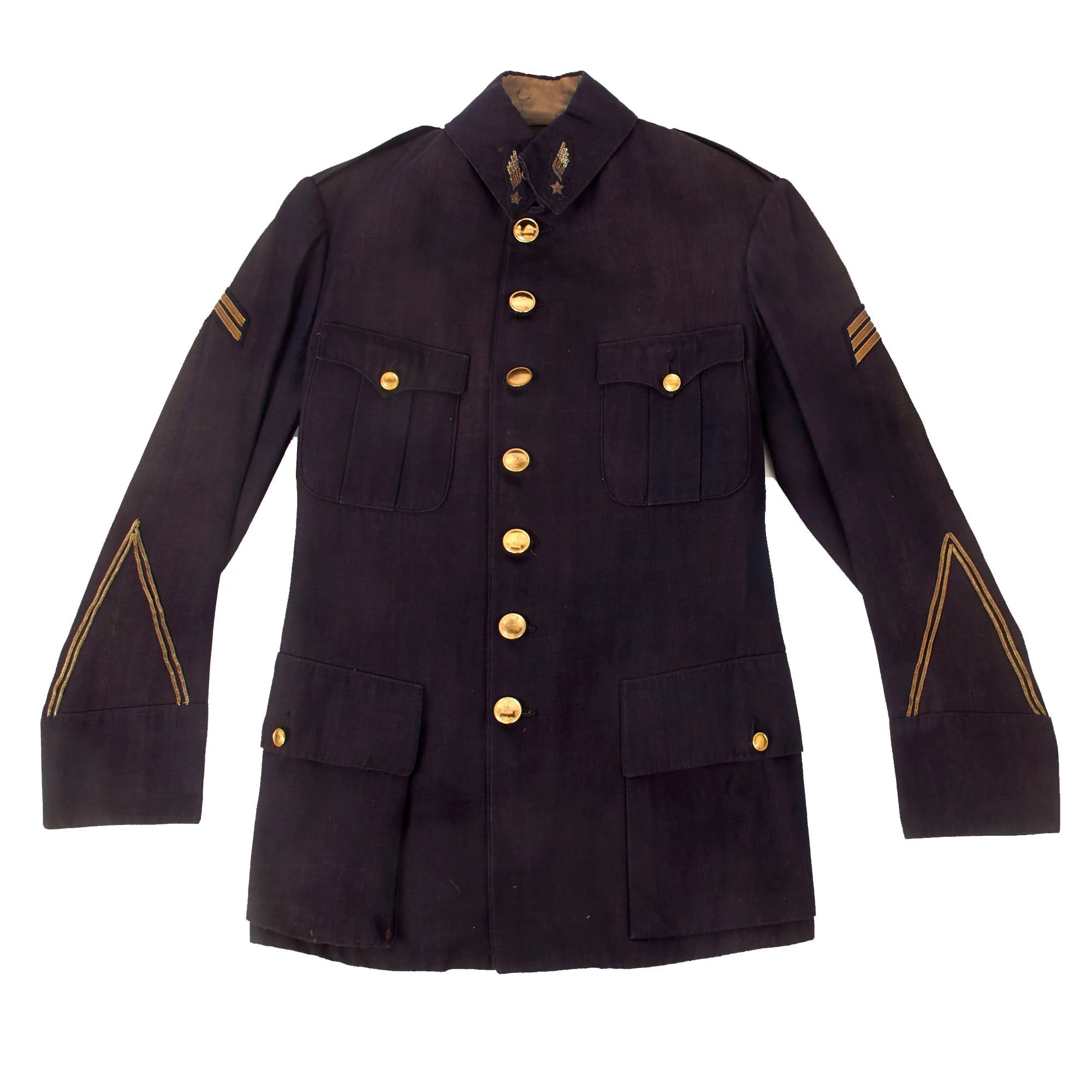 Original French WWI Early War Pilot's Air Service Officer Uniform Tunic with Kepi — image 17