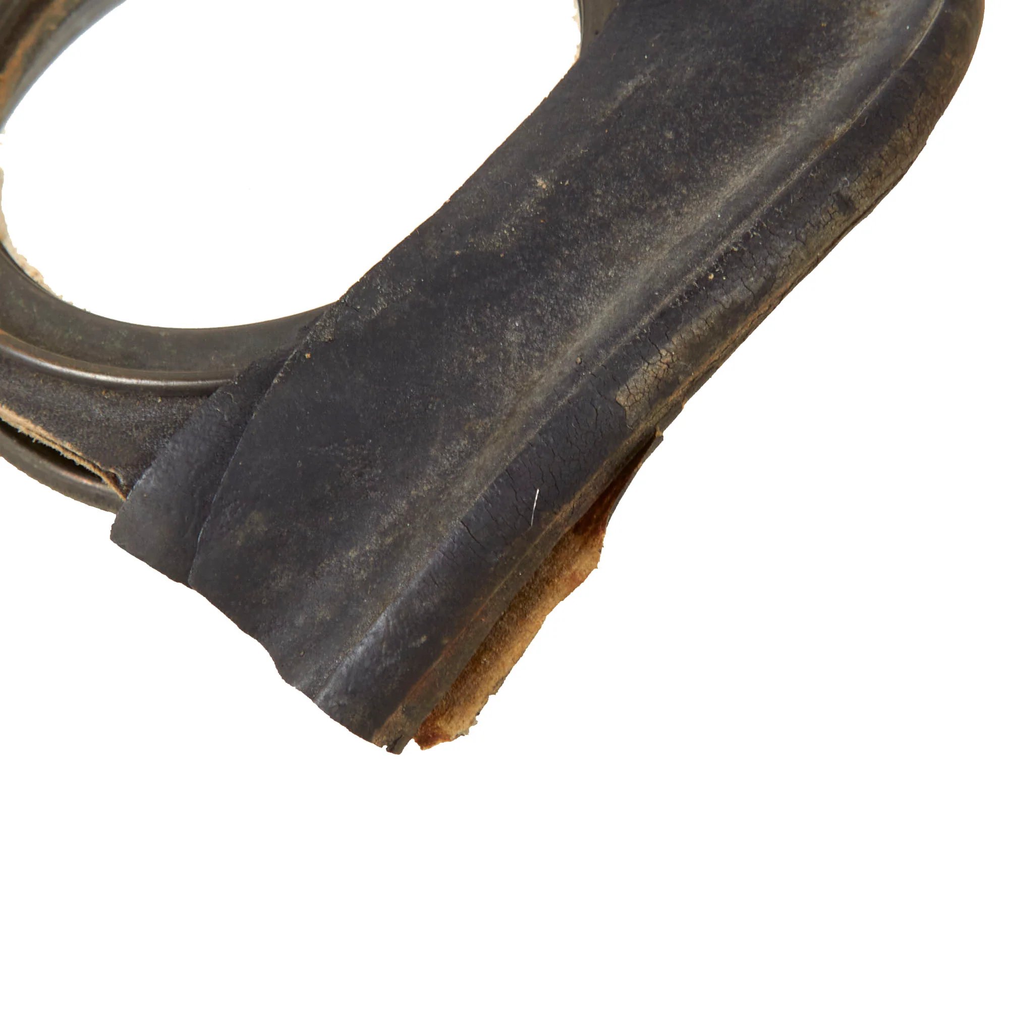 Original Imperial German WWI Luftstreitkräfte Pilot Helmet with PRYM Snaps & Facial Goggles — image 12