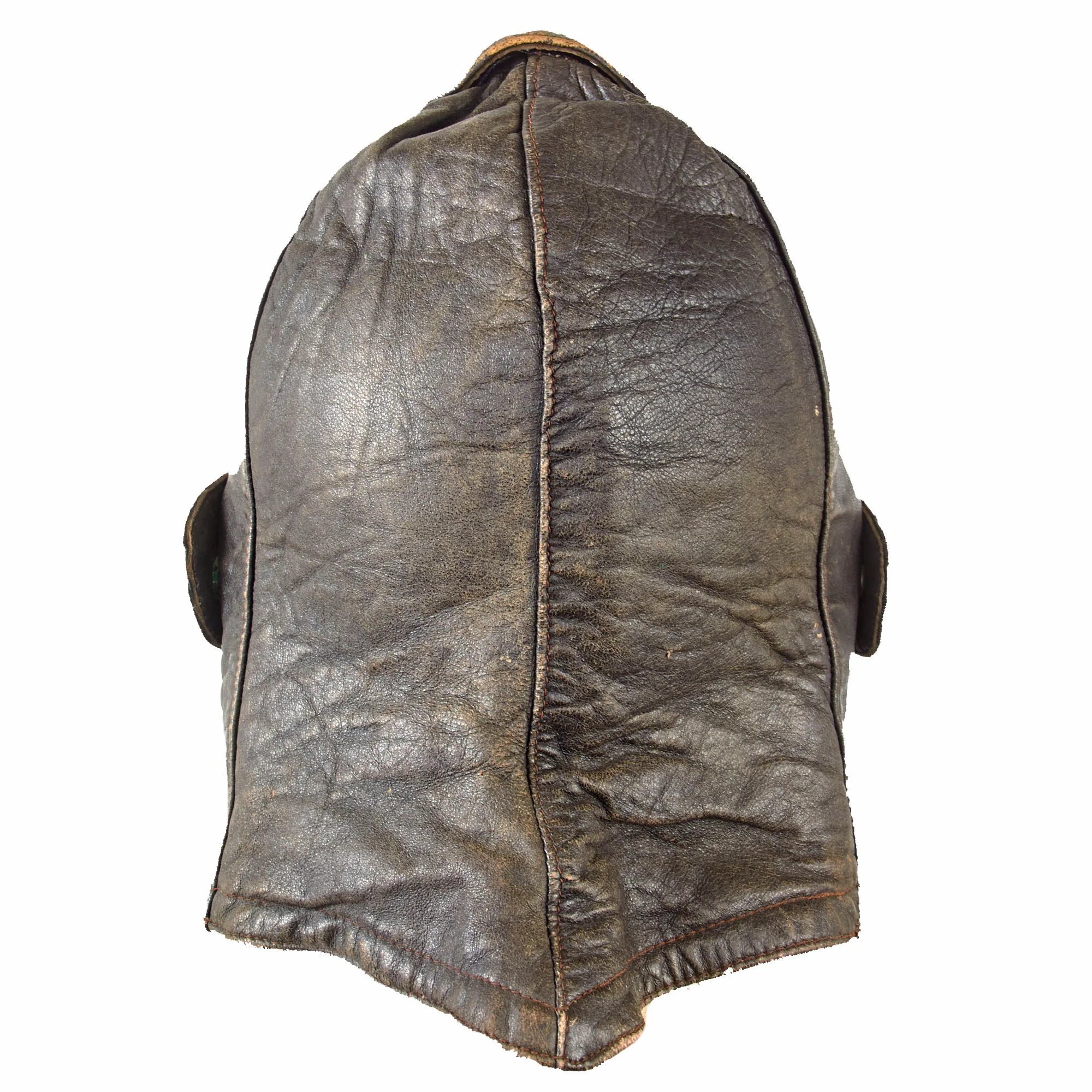 Original Imperial German WWI Luftstreitkräfte Pilot Helmet with PRYM Snaps & Facial Goggles — image 5