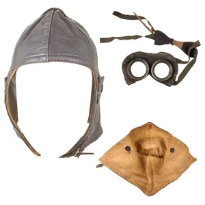 Original Imperial German WWI Luftstreitkräfte Pilot Helmet with PRYM Snaps …