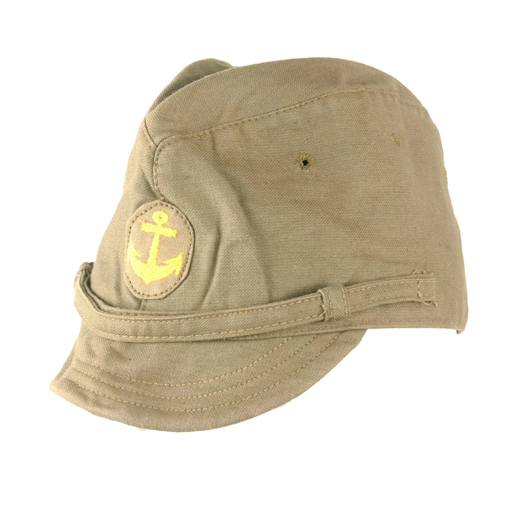 Original Japanese WWII IJN Navy Officer Cotton Forage Cap Dated 1944 - SNLF — image 4