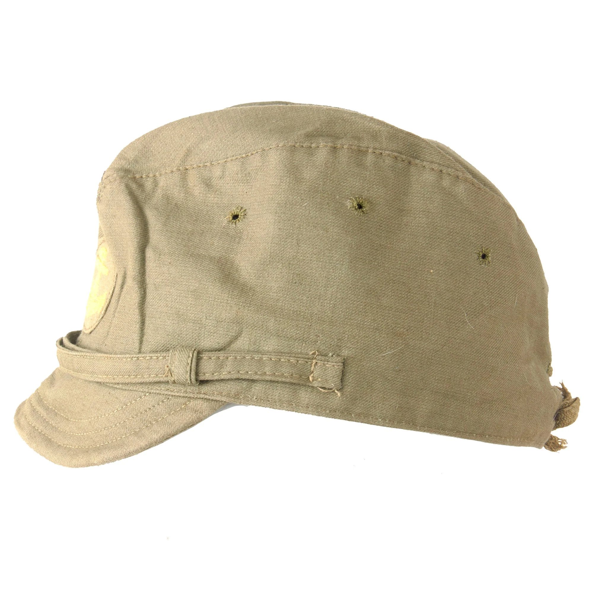 Original Japanese WWII IJN Navy Officer Cotton Forage Cap Dated 1944 - SNLF — image 6