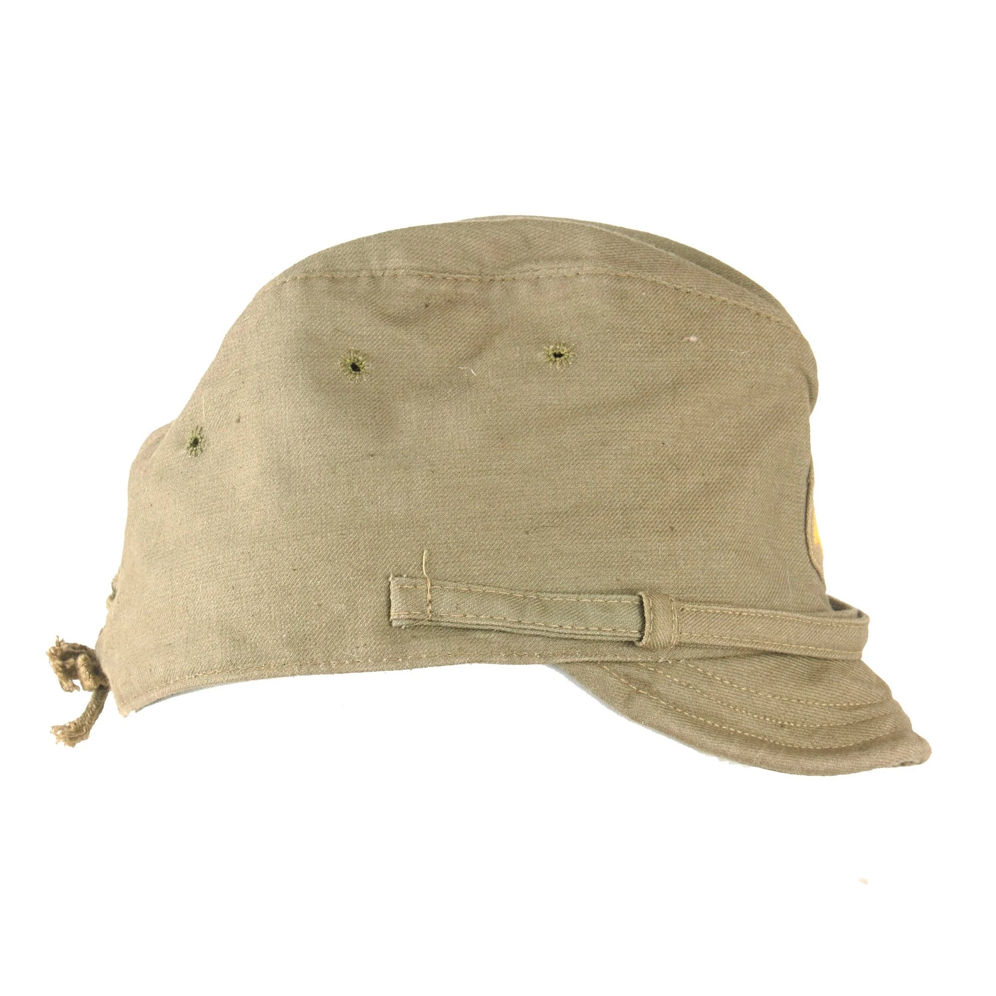 Original Japanese WWII IJN Navy Officer Cotton Forage Cap Dated 1944 - SNLF — image 8