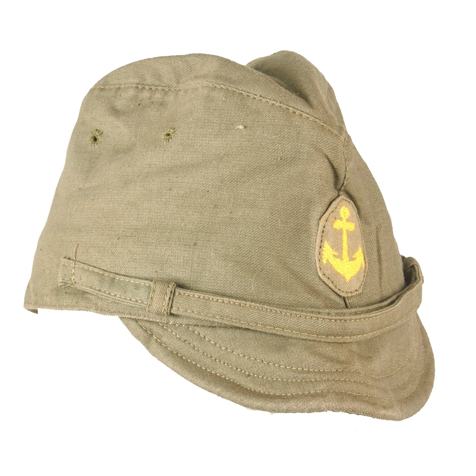 Original Japanese WWII IJN Navy Officer Cotton Forage Cap Dated 1944 - SNLF — image 9