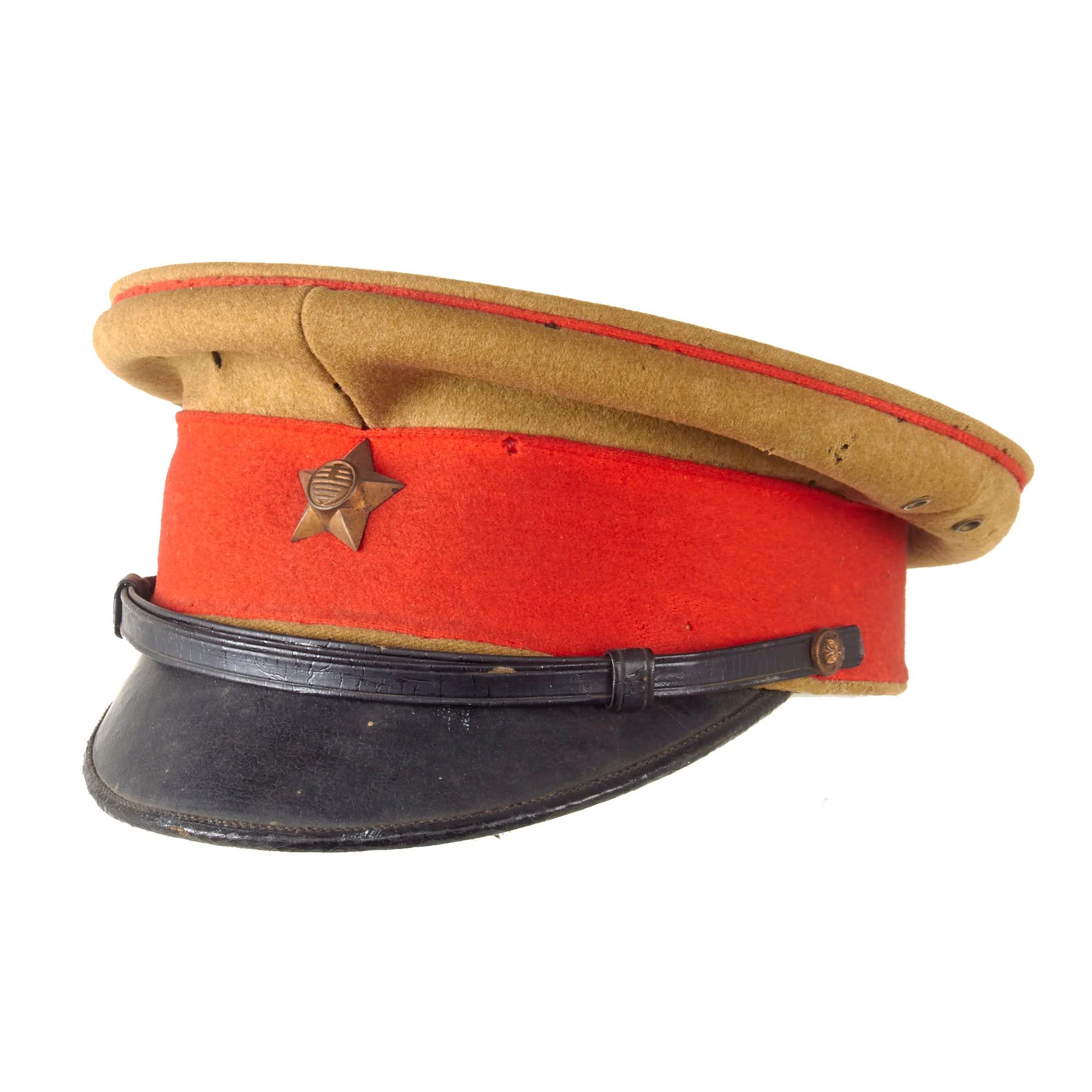 Original Pre-WWII Imperial Japanese Civil Defense Type 45 Officer Visor Cap — image 3
