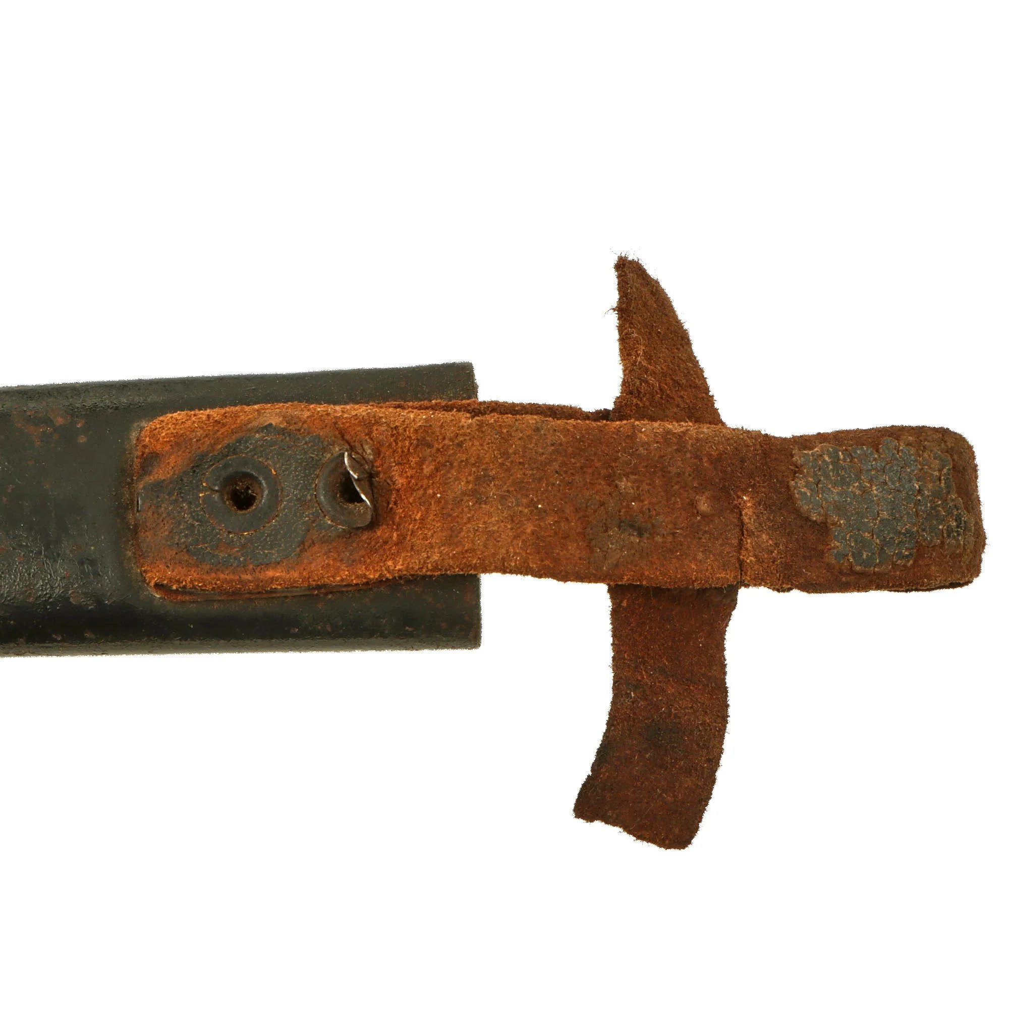Original Imperial German WWI DEMAG Crank Handle Ersatz Trench Knife Bayonet with Scabbard — image 13