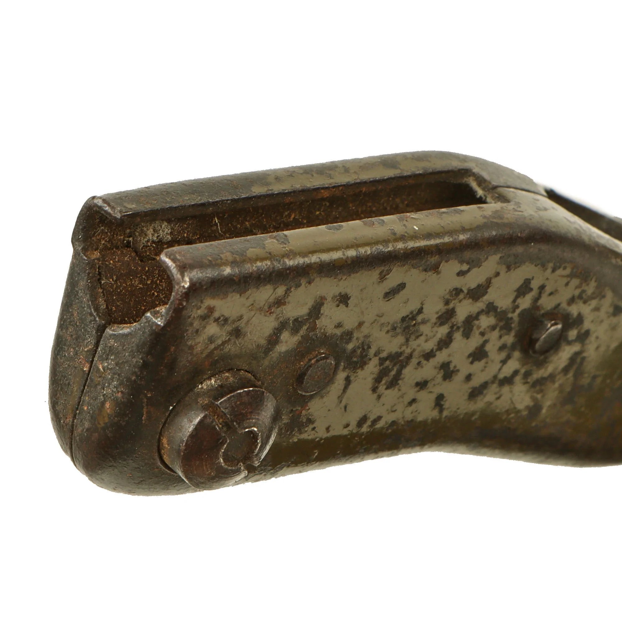 Original Imperial German WWI DEMAG Crank Handle Ersatz Trench Knife Bayonet with Scabbard — image 15