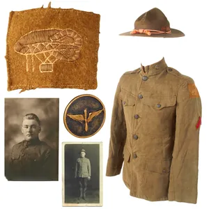 Original U.S. WWI Observation Balloon Company Uniform Group with Signal …