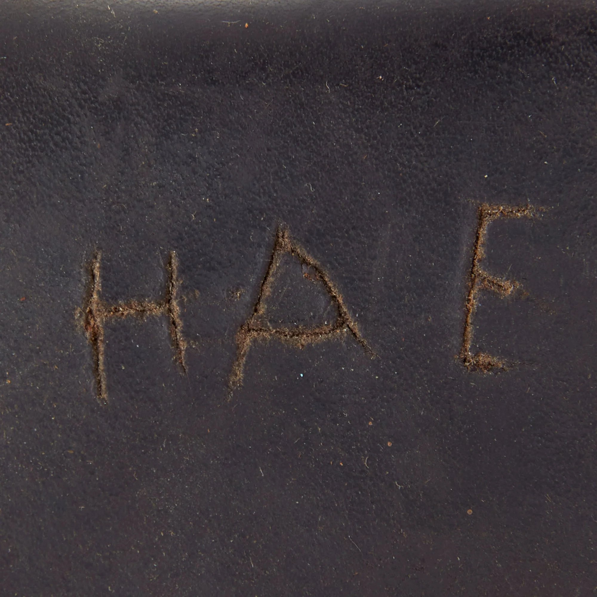 Original Japanese WWII Rifleman's Early War Leather Arisaka Ammunition Pouch Set - Front and Back Pouches — image 6