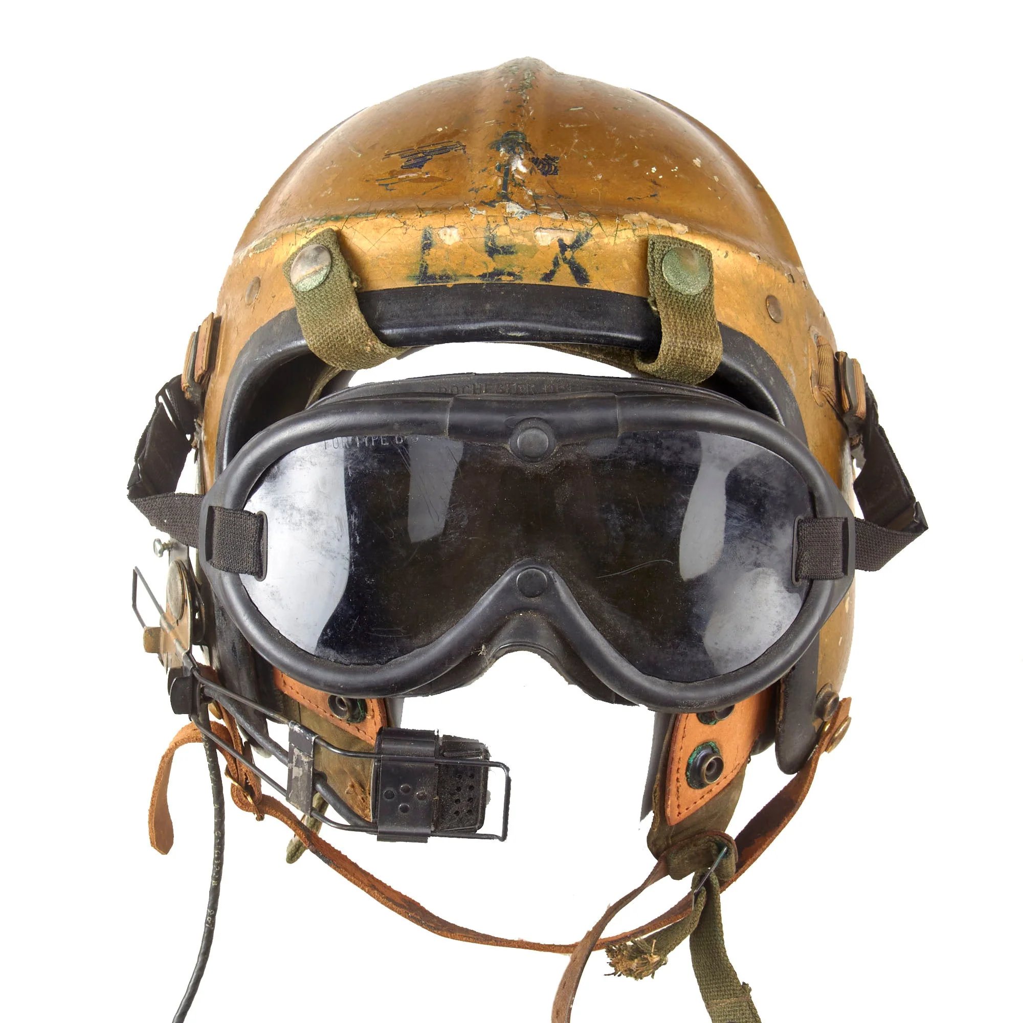Original U.S. Korean War Navy Pilot's H4 Helmet & Nylon Flightsuit Set with Interior H4 Helmet & Mae Vest Flotation Vest — image 12
