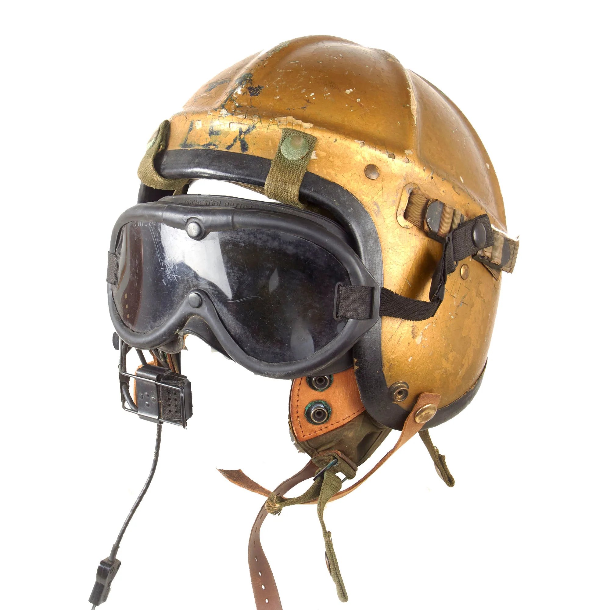 Original U.S. Korean War Navy Pilot's H4 Helmet & Nylon Flightsuit Set with Interior H4 Helmet & Mae Vest Flotation Vest — image 14