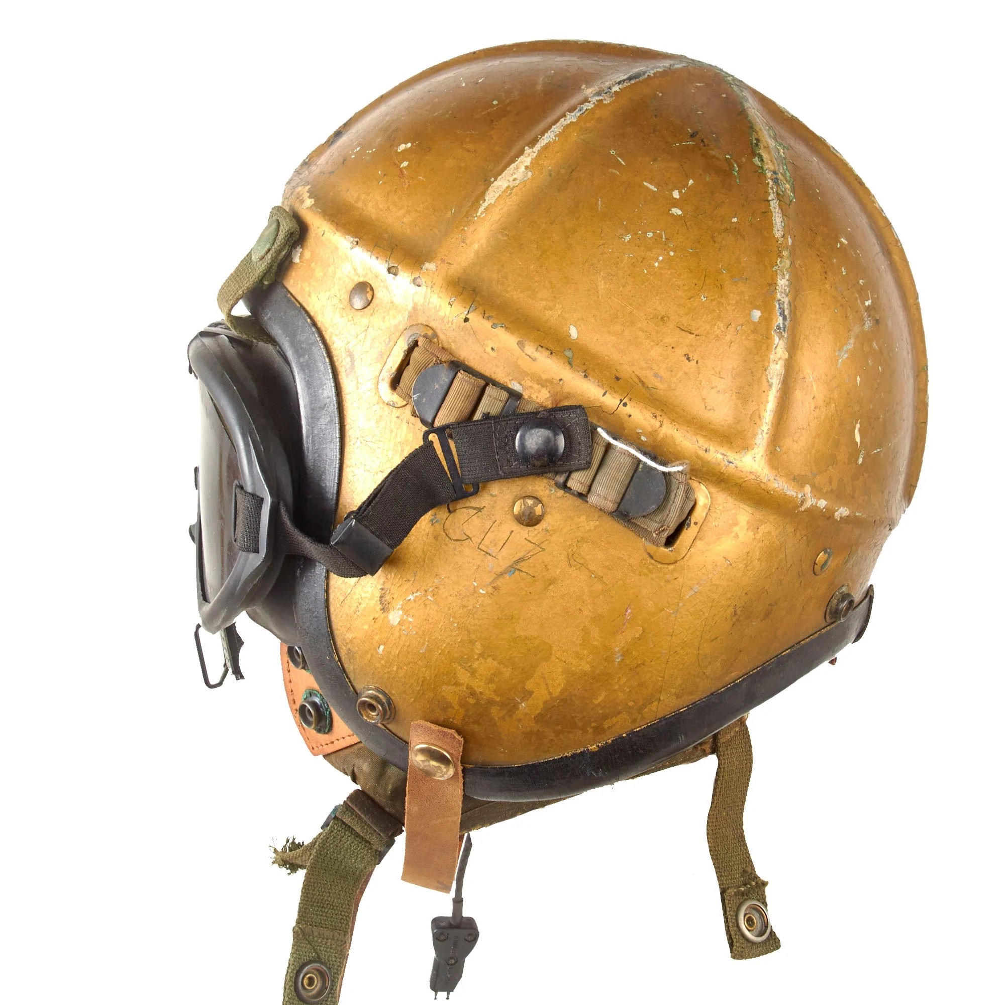 Original U.S. Korean War Navy Pilot's H4 Helmet & Nylon Flightsuit Set with Interior H4 Helmet & Mae Vest Flotation Vest — image 15