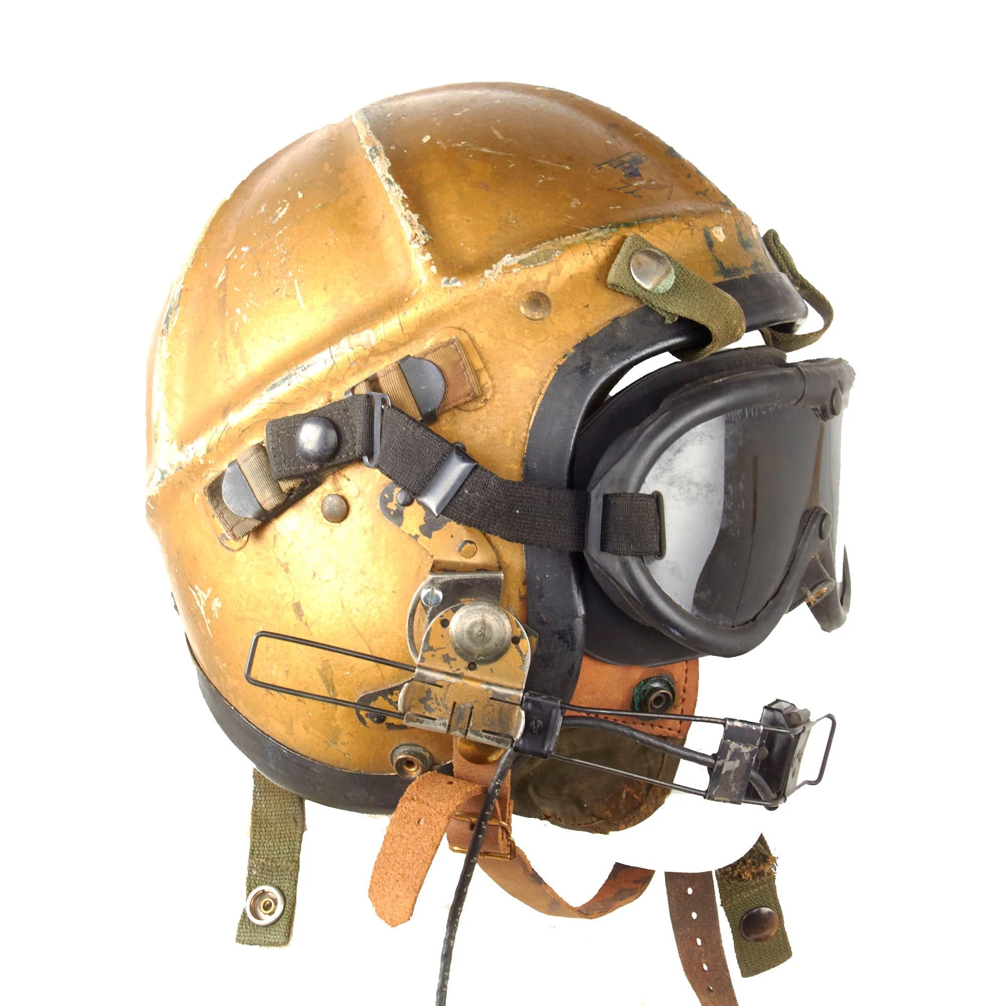 Original U.S. Korean War Navy Pilot's H4 Helmet & Nylon Flightsuit Set with Interior H4 Helmet & Mae Vest Flotation Vest — image 17