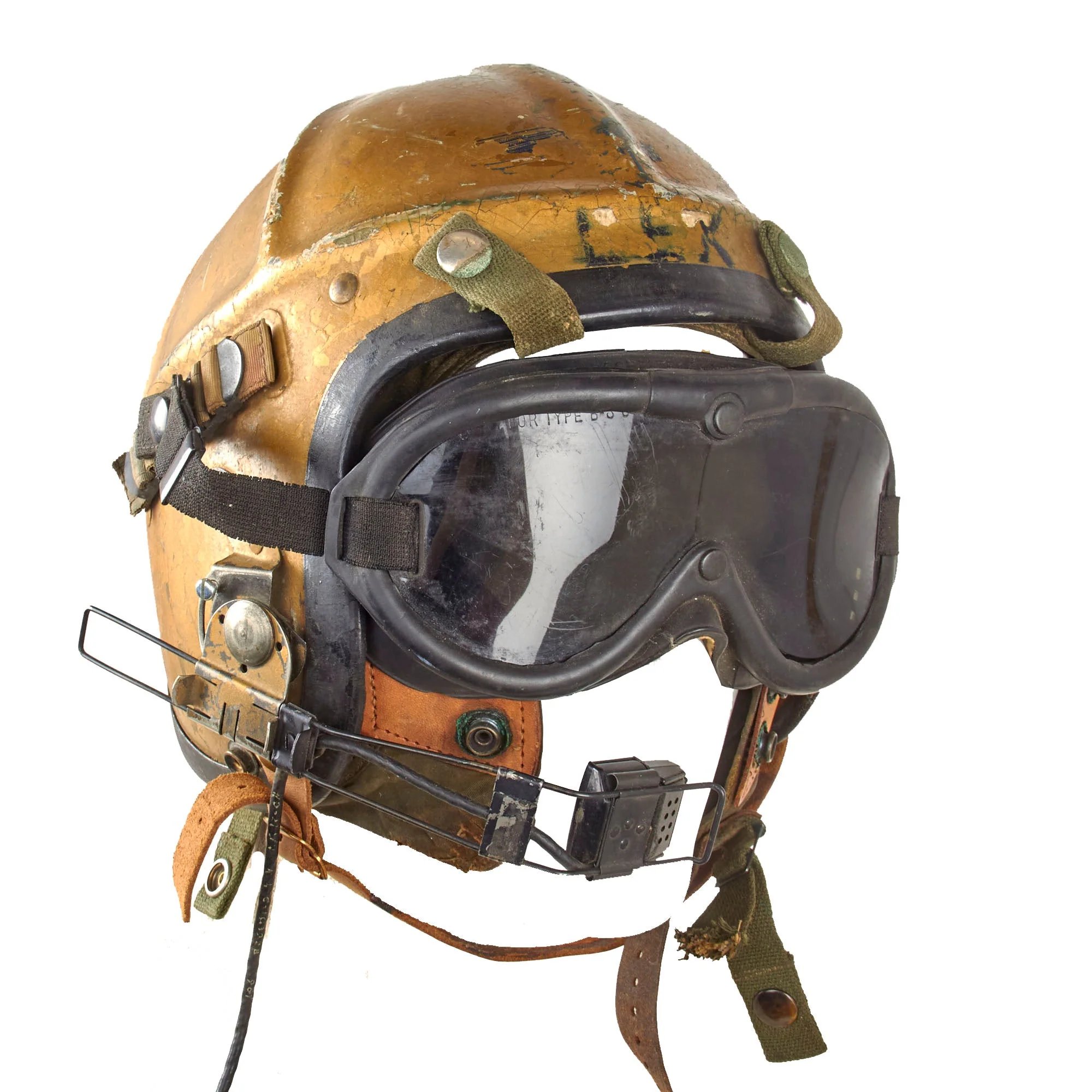 Original U.S. Korean War Navy Pilot's H4 Helmet & Nylon Flightsuit Set with Interior H4 Helmet & Mae Vest Flotation Vest — image 18