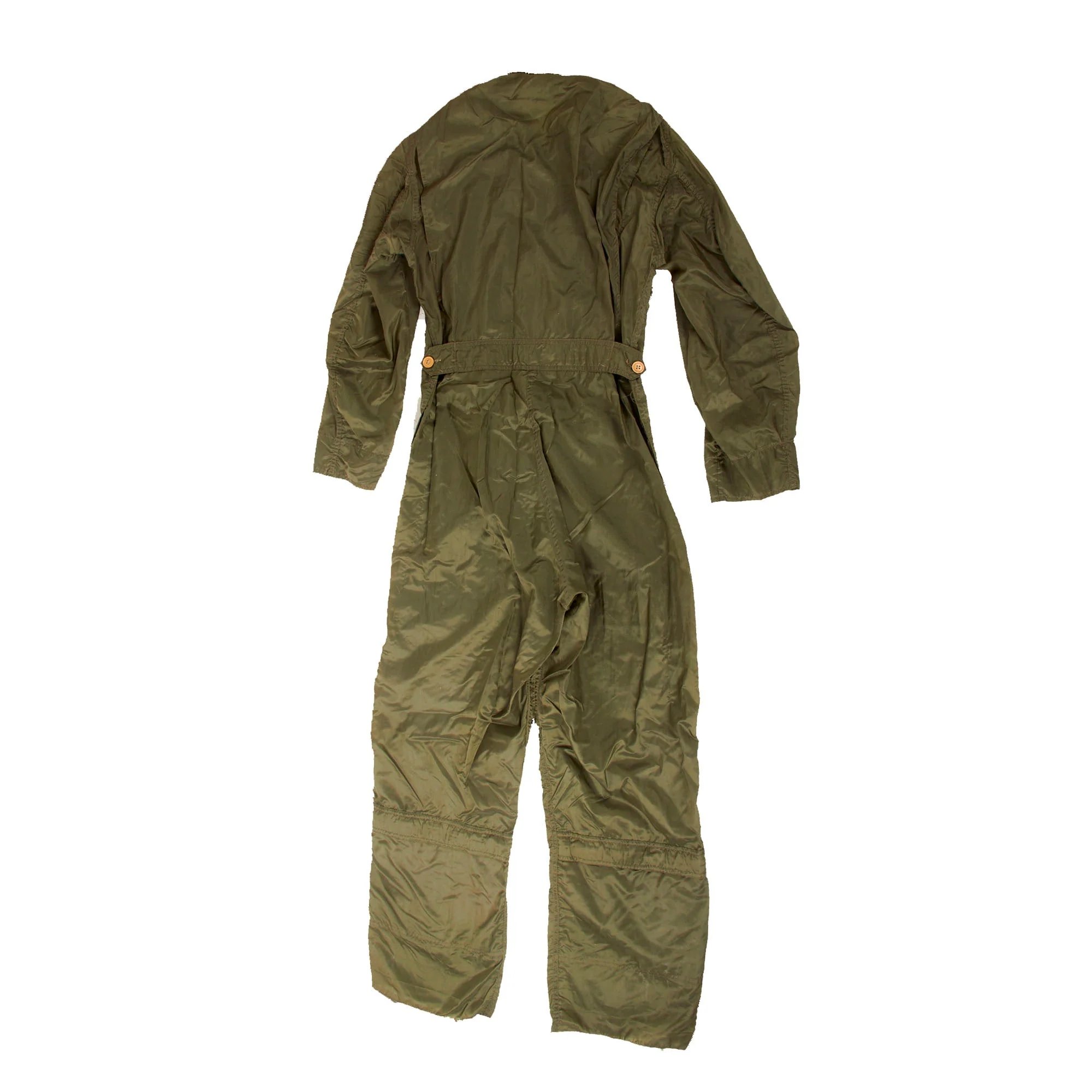 Original U.S. Korean War Navy Pilot's H4 Helmet & Nylon Flightsuit Set with Interior H4 Helmet & Mae Vest Flotation Vest — image 6