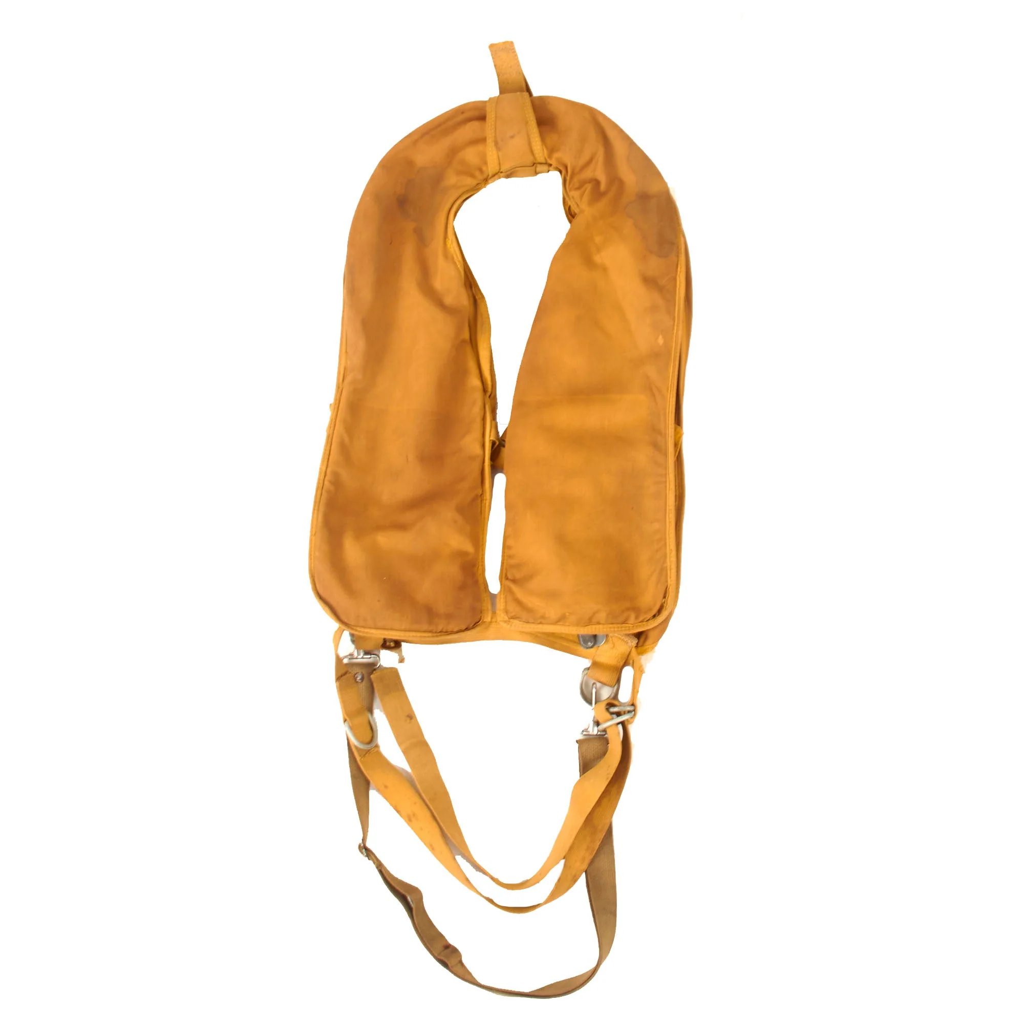 Original U.S. Korean War Navy Pilot's H4 Helmet & Nylon Flightsuit Set with Interior H4 Helmet & Mae Vest Flotation Vest — image 8