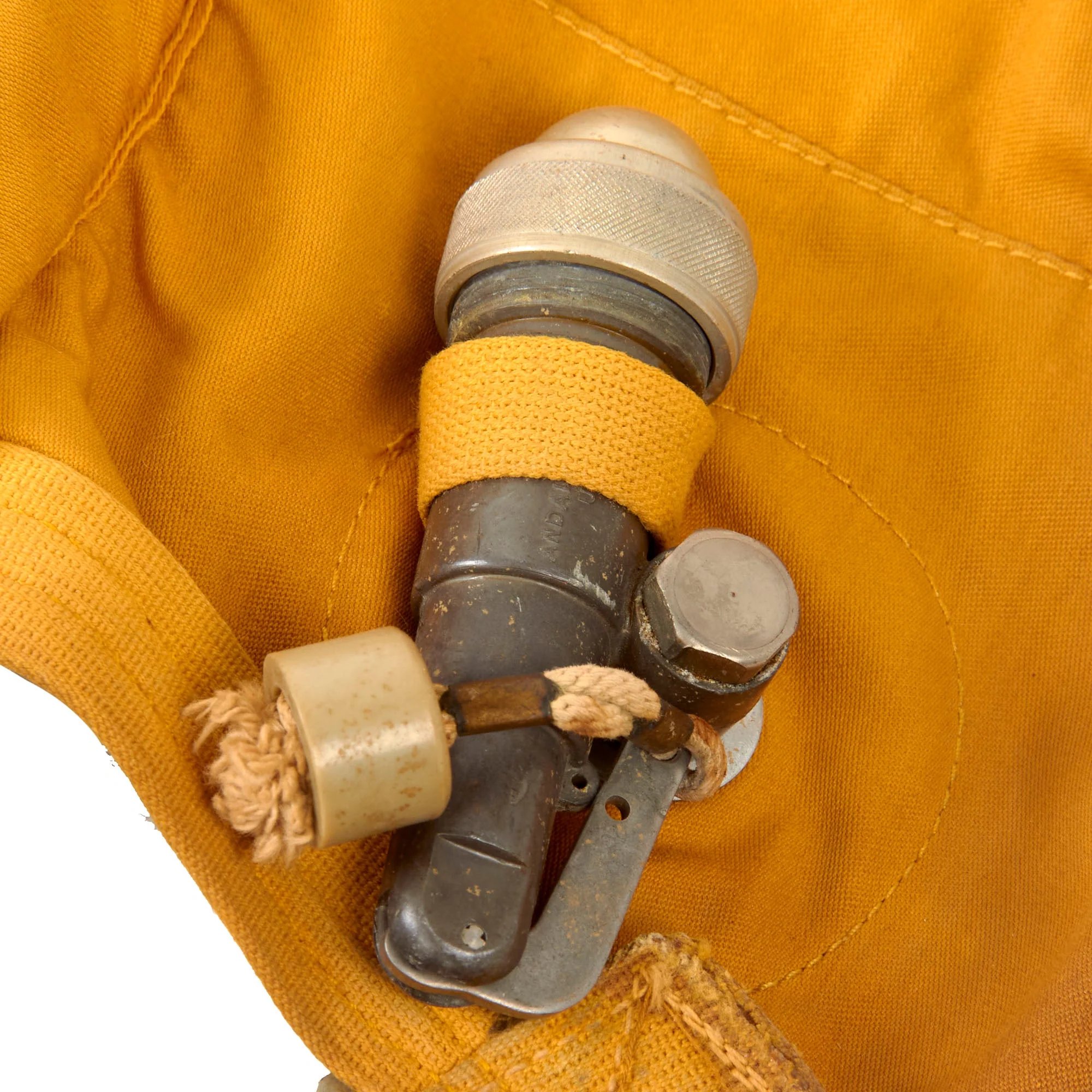 Original U.S. Korean War Navy Pilot's H4 Helmet & Nylon Flightsuit Set with Interior H4 Helmet & Mae Vest Flotation Vest — image 9