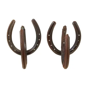 Original Set of Horseshoe Wall Gun Mounts with Maker Marks