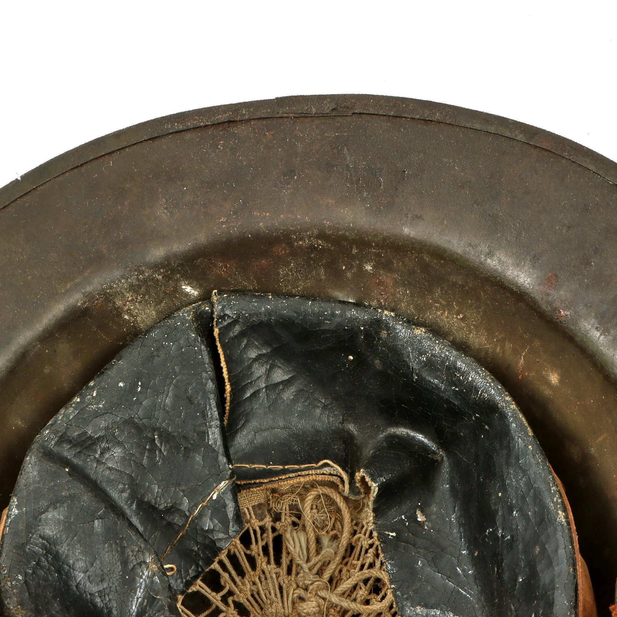 Original U.S. WWI Balloon Service Complete M1917 Helmet with Balloon Wings Scratched Into Finish - Attributed to J.J. Pecker, 27th Balloon Company — image 16