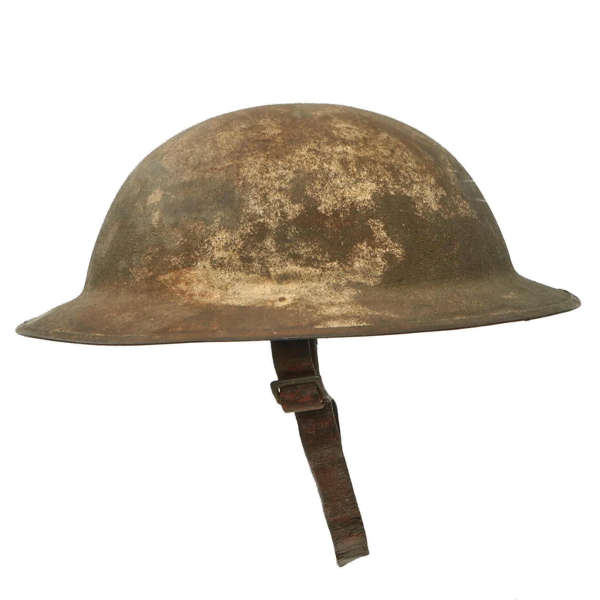Original U.S. WWI Balloon Service Complete M1917 Helmet with Balloon Wings Scratched Into Finish - Attributed to J.J. Pecker, 27th Balloon Company — image 5