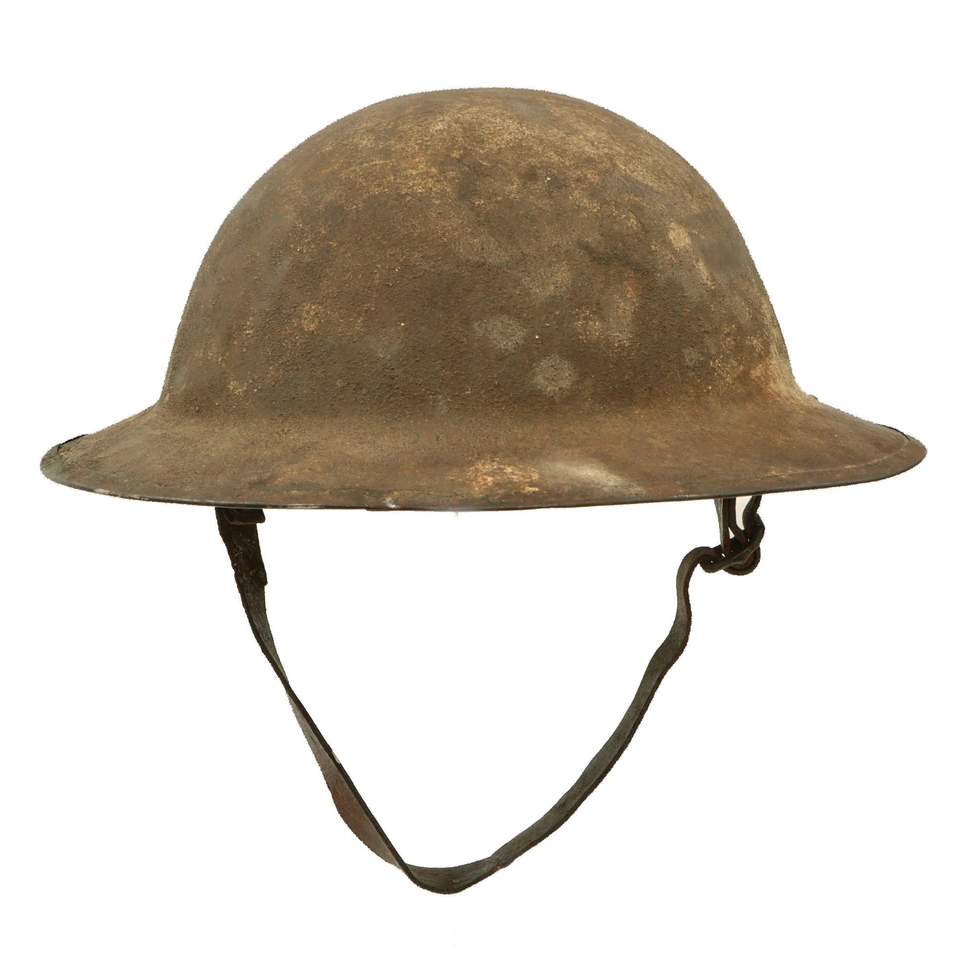 Original U.S. WWI Balloon Service Complete M1917 Helmet with Balloon Wings Scratched Into Finish - Attributed to J.J. Pecker, 27th Balloon Company — image 8