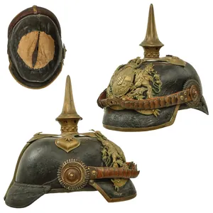 Original German WWI Bavarian M1886/1914 Infantry Officer Pickelhaube Spiked Helmet …