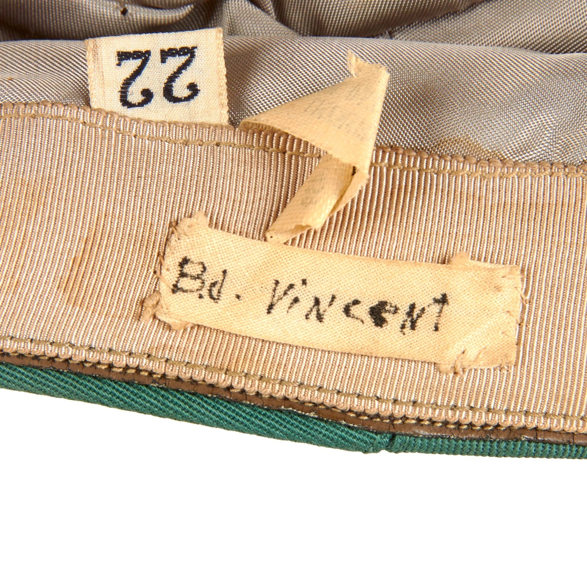 Original U.S. WWII Marine Corps USMC Named Women's Hobby Hat - Size 22 - B.J. Vincent — image 6