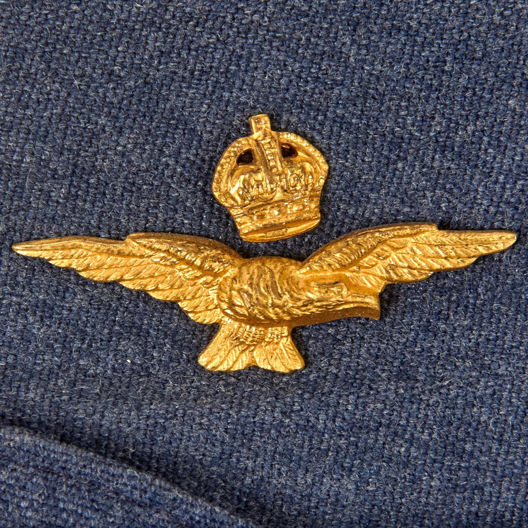Original British & Canadian WWII Pair of Royal Air Force RAF & RCAF Overseas Caps — image 3