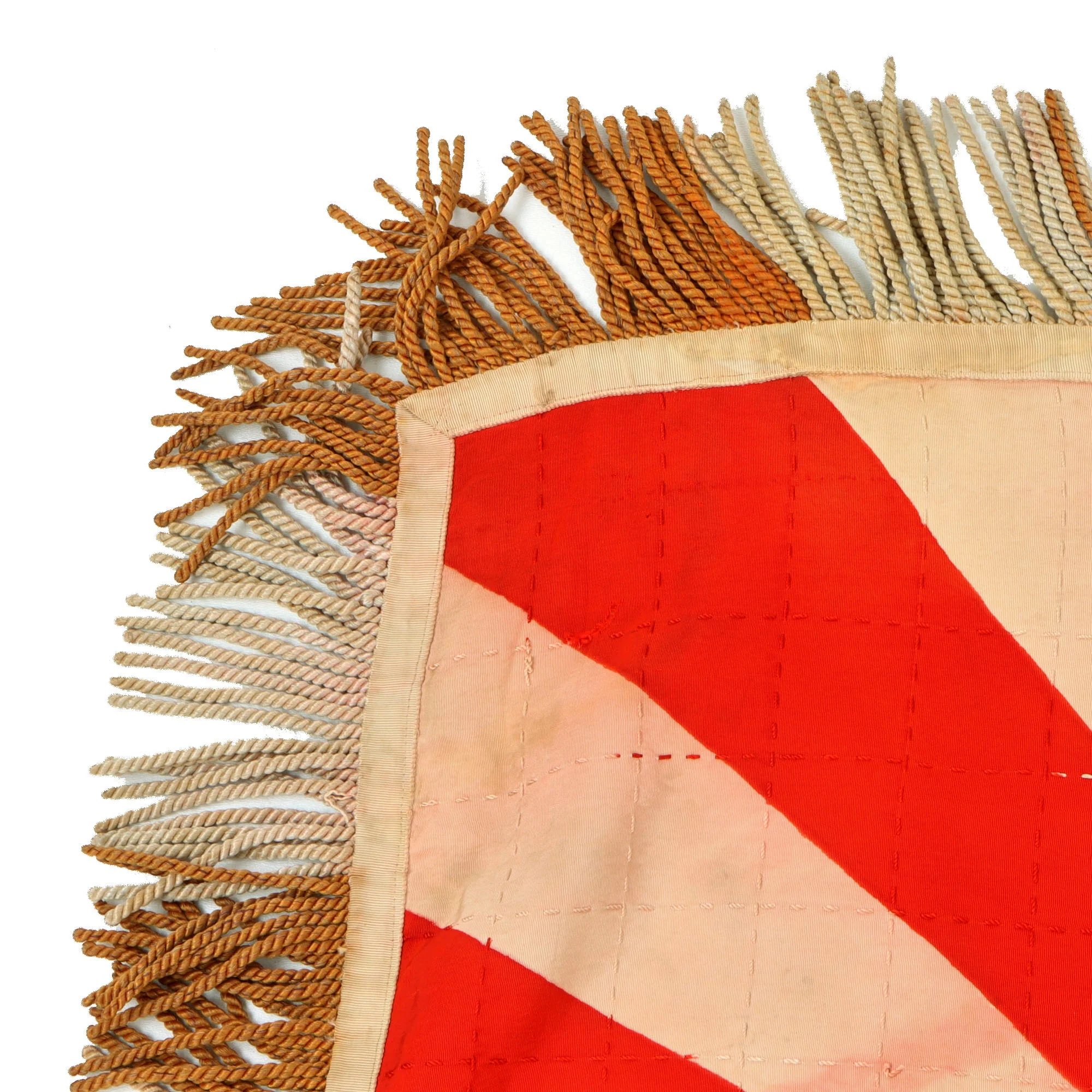 Original Imperial Japanese WWII Japanese Veterans Group Kaikosha Oil and Fat Wakayama Factory Branch Rising Sun Flag with Tassels - 32 x 41' — image 6