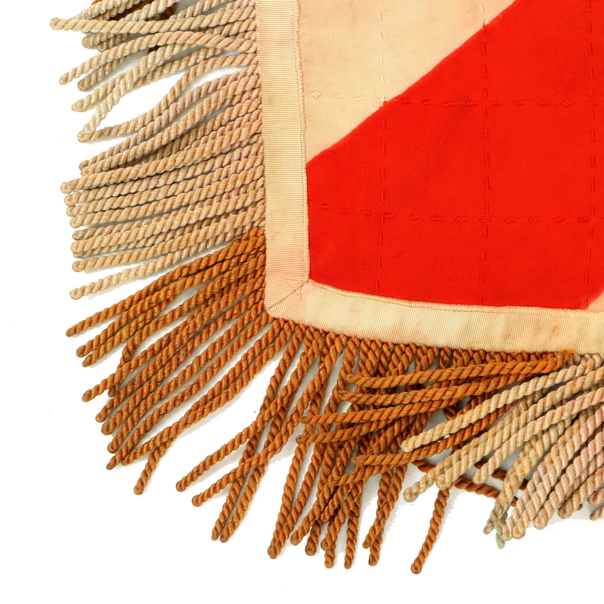 Original Imperial Japanese WWII Japanese Veterans Group Kaikosha Oil and Fat Wakayama Factory Branch Rising Sun Flag with Tassels - 32 x 41' — image 7