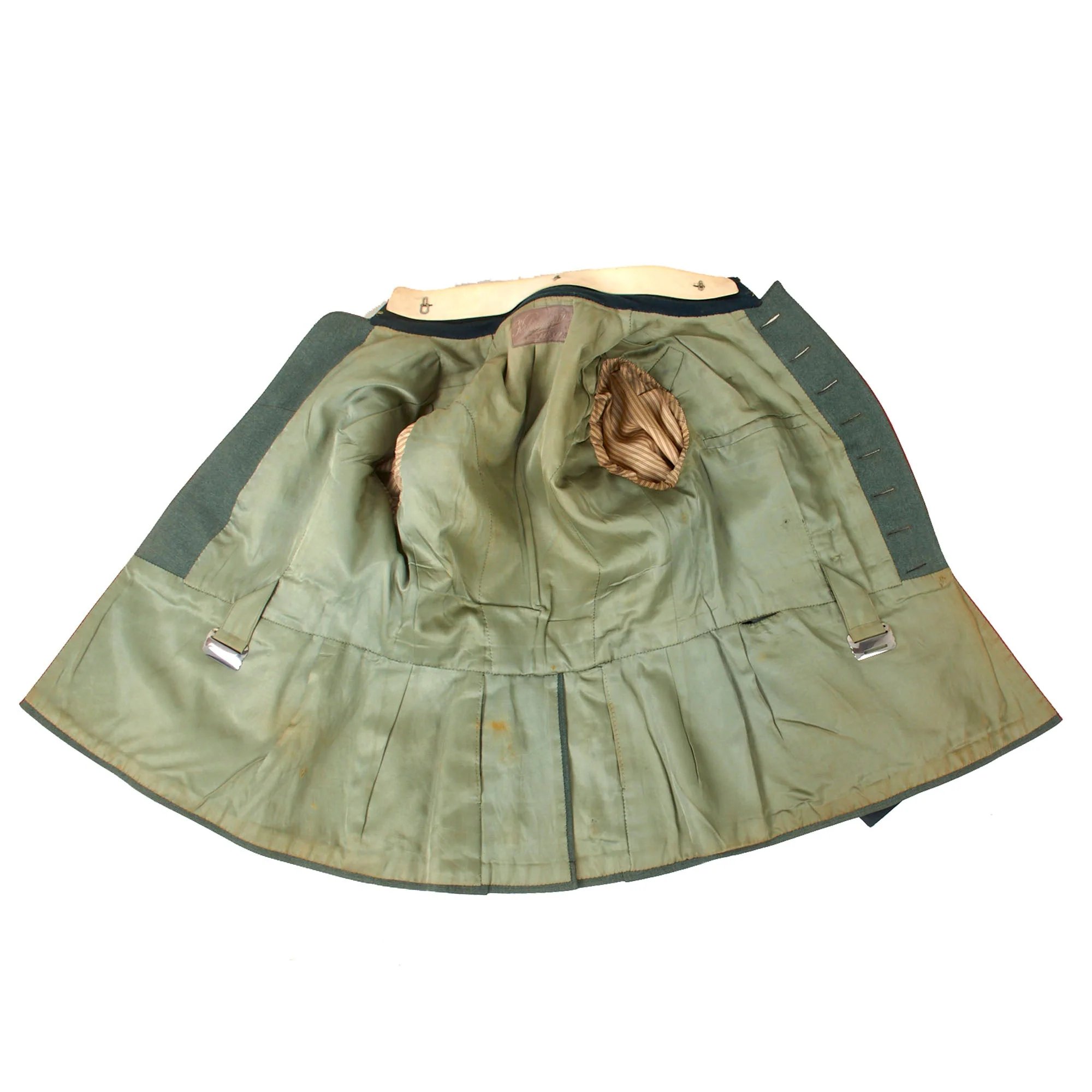 Original German WWII Named Heer Army Artillery Oberfeldwebel NCO M35 Waffenrock Dress Tunic by Kuhn & Nupnau with Medal Bar — image 9