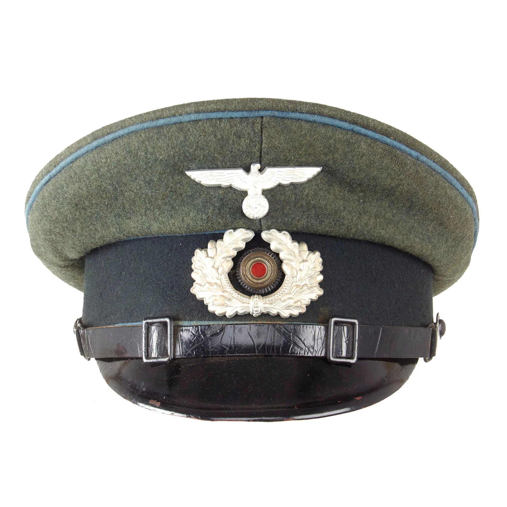 Original German WWII Heer Transport and Supply Troop EM/NCO Schirmmütze Visor Cap by Aegant - Size 55 — image 4