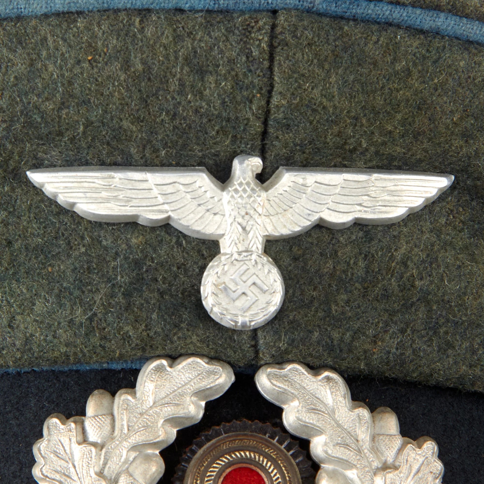 Original German WWII Heer Transport and Supply Troop EM/NCO Schirmmütze Visor Cap by Aegant - Size 55 — image 5