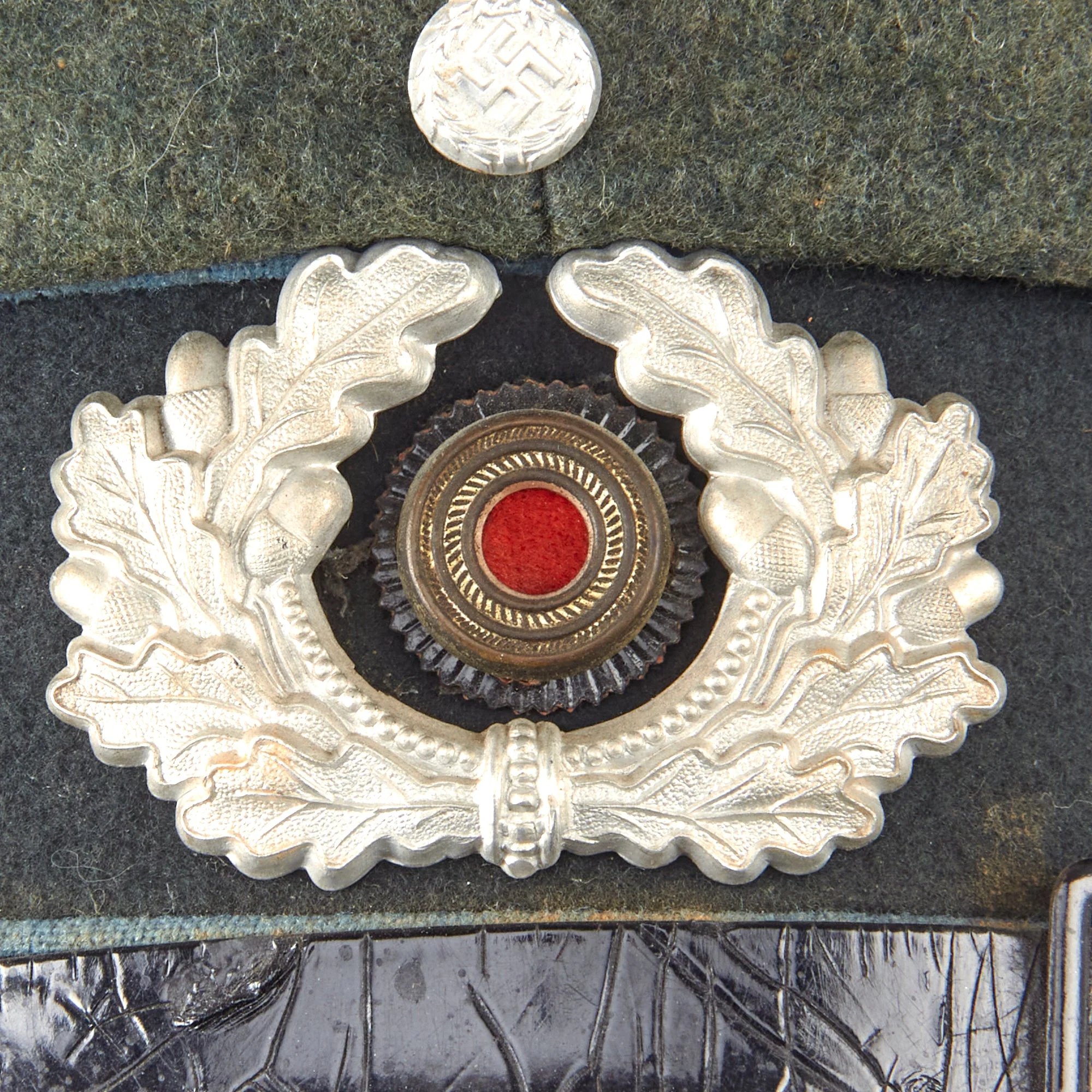 Original German WWII Heer Transport and Supply Troop EM/NCO Schirmmütze Visor Cap by Aegant - Size 55 — image 6