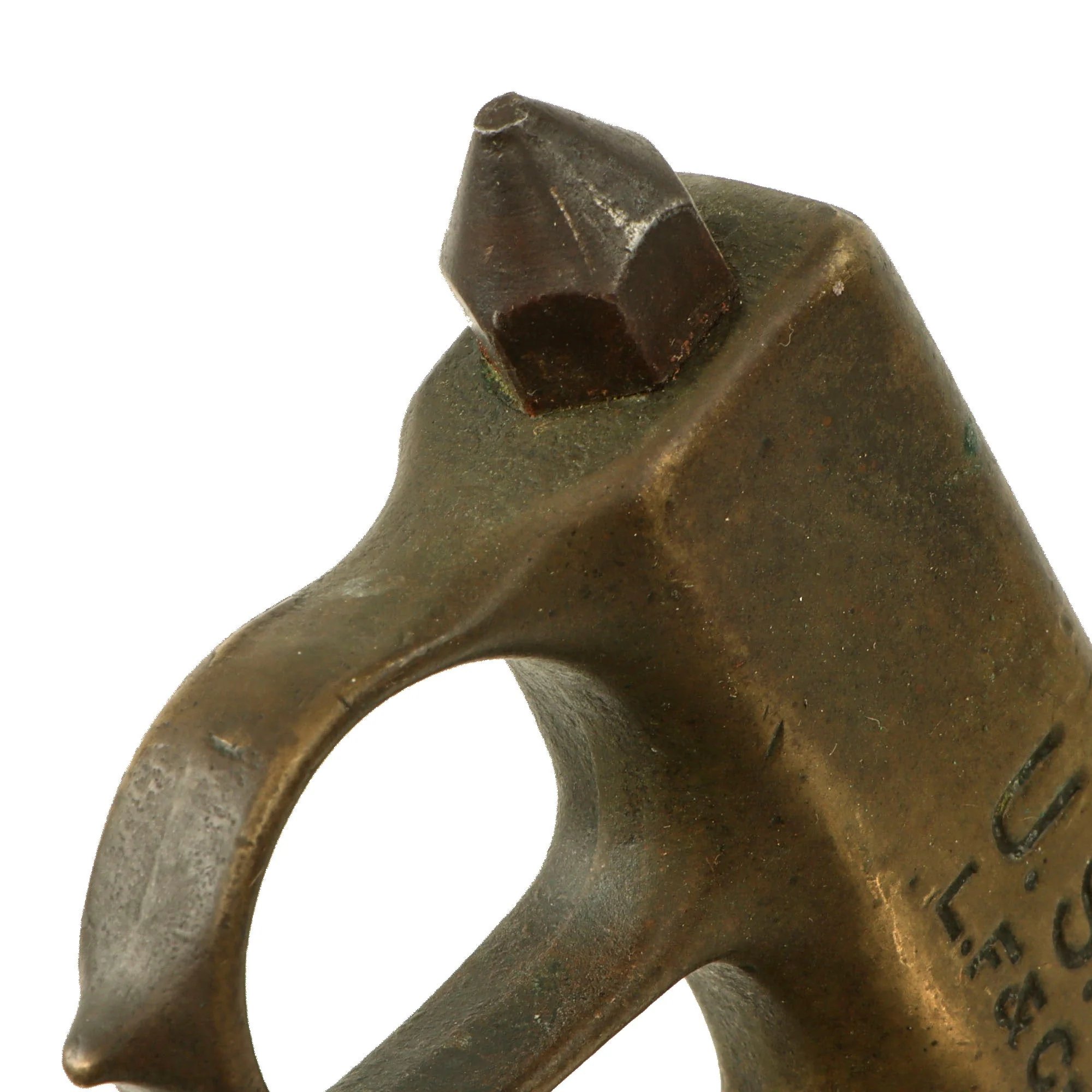Original U.S. WWI/WWII Model 1918 Mark 1 Trench Knife by L. F. & C. in 1943-Dated M6 Sheath — image 9