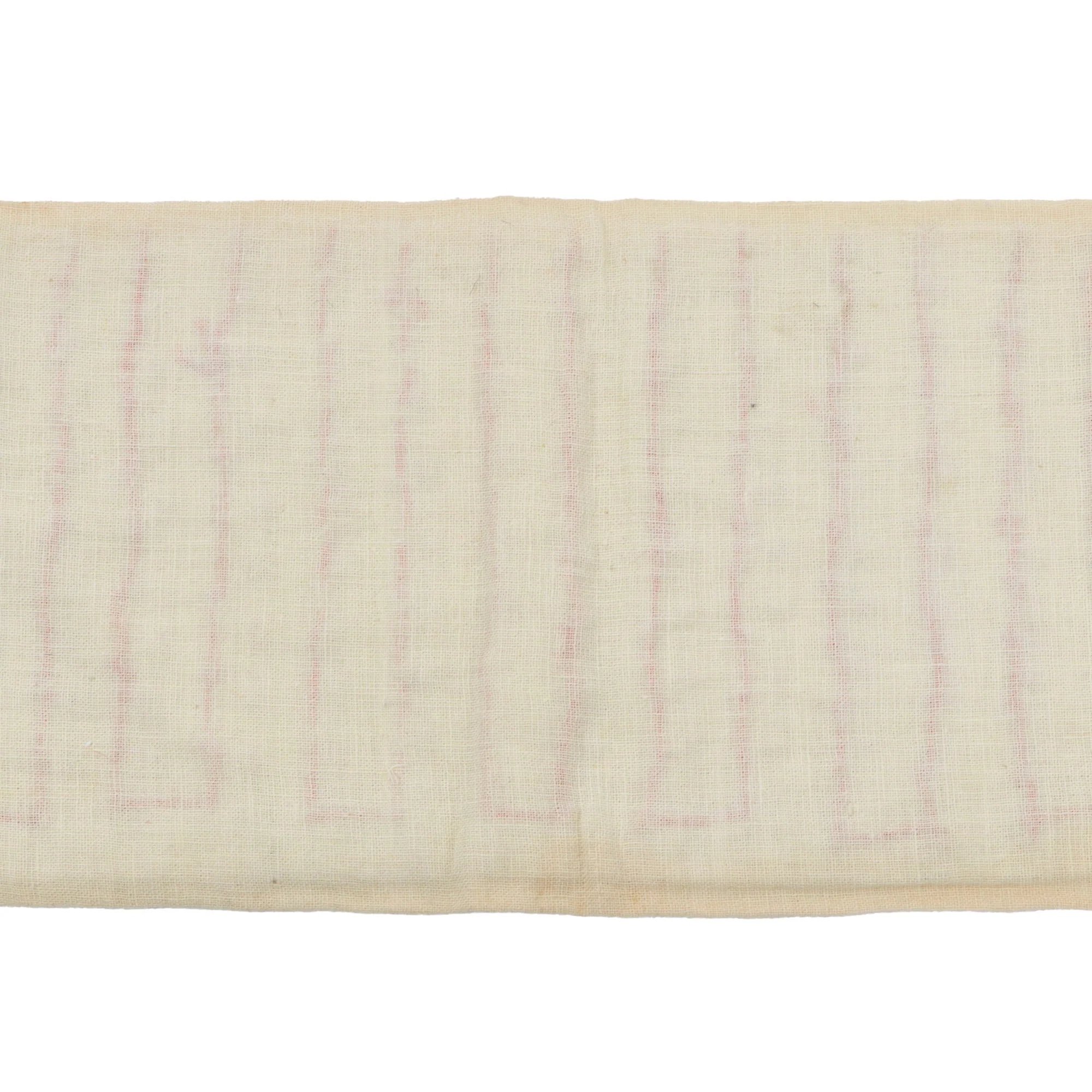 Original Japanese WWII Senninbari 1000 Stitch Belt with Stitched Coin & 'Hidden' Construction - 46 ½ x 6' — image 11