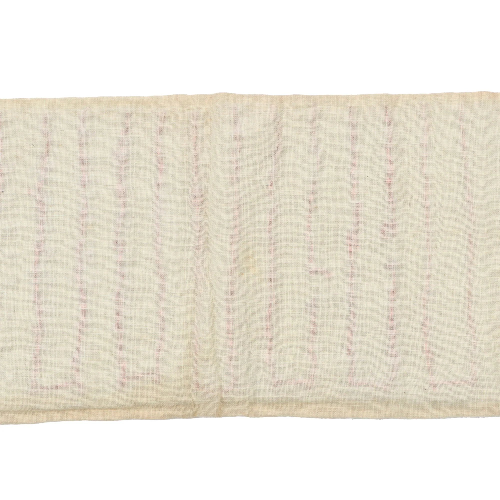 Original Japanese WWII Senninbari 1000 Stitch Belt with Stitched Coin & 'Hidden' Construction - 46 ½ x 6' — image 12