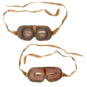Original British WWI Anti-Gas Sponge Goggles with Canvas Tie Straps …