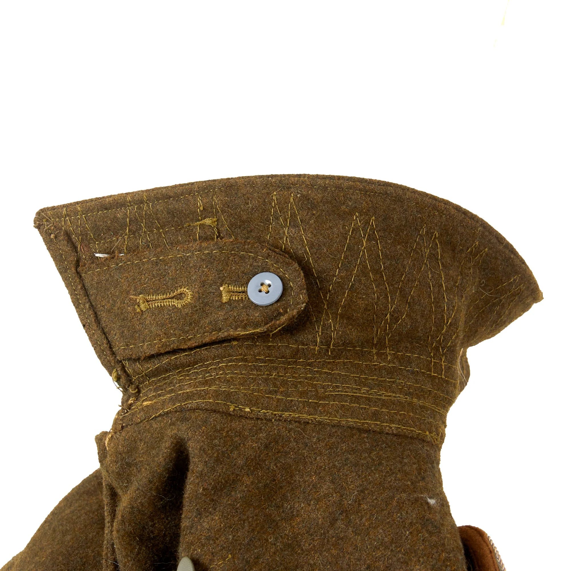 Original German WWII Organisation Todt OT-Obertruppführer NCO Earth Brown Wool Greatcoat with Armband — image 15