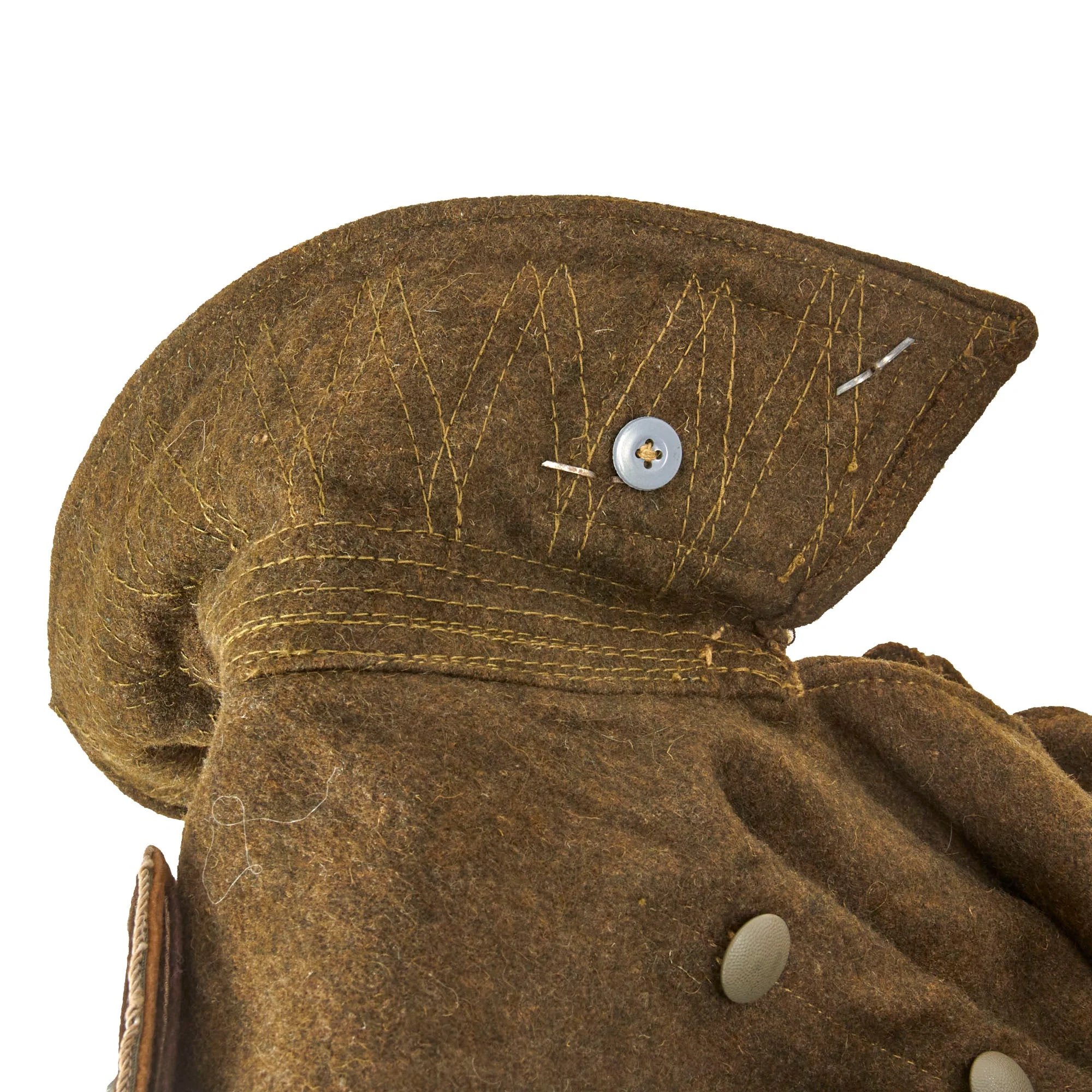 Original German WWII Organisation Todt OT-Obertruppführer NCO Earth Brown Wool Greatcoat with Armband — image 17